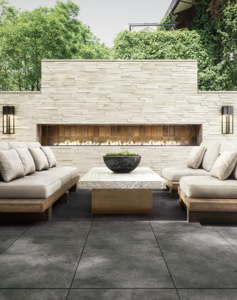 Daltile Delegate Xterior Paver Dark Grey tile in 20" X 40"