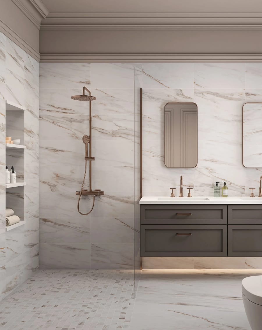 Statements Tile Calacatta Gold tile in 24" X 48"