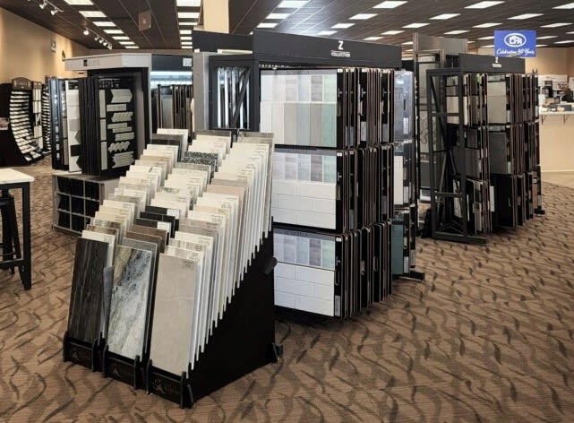 Tile displays in the vancouver washington CFM showroom