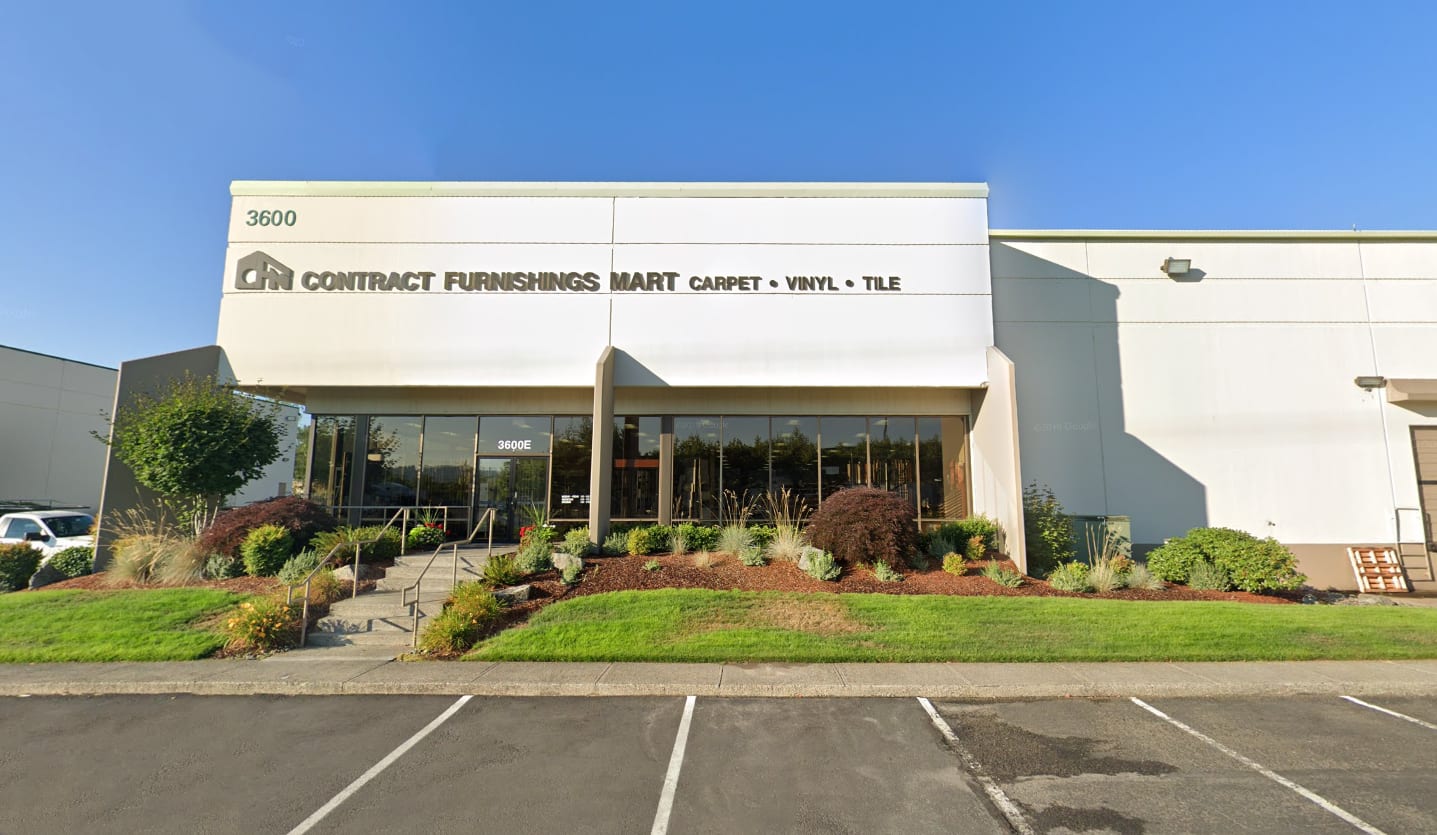 CFM flooring showroom storefront in Fife, WA