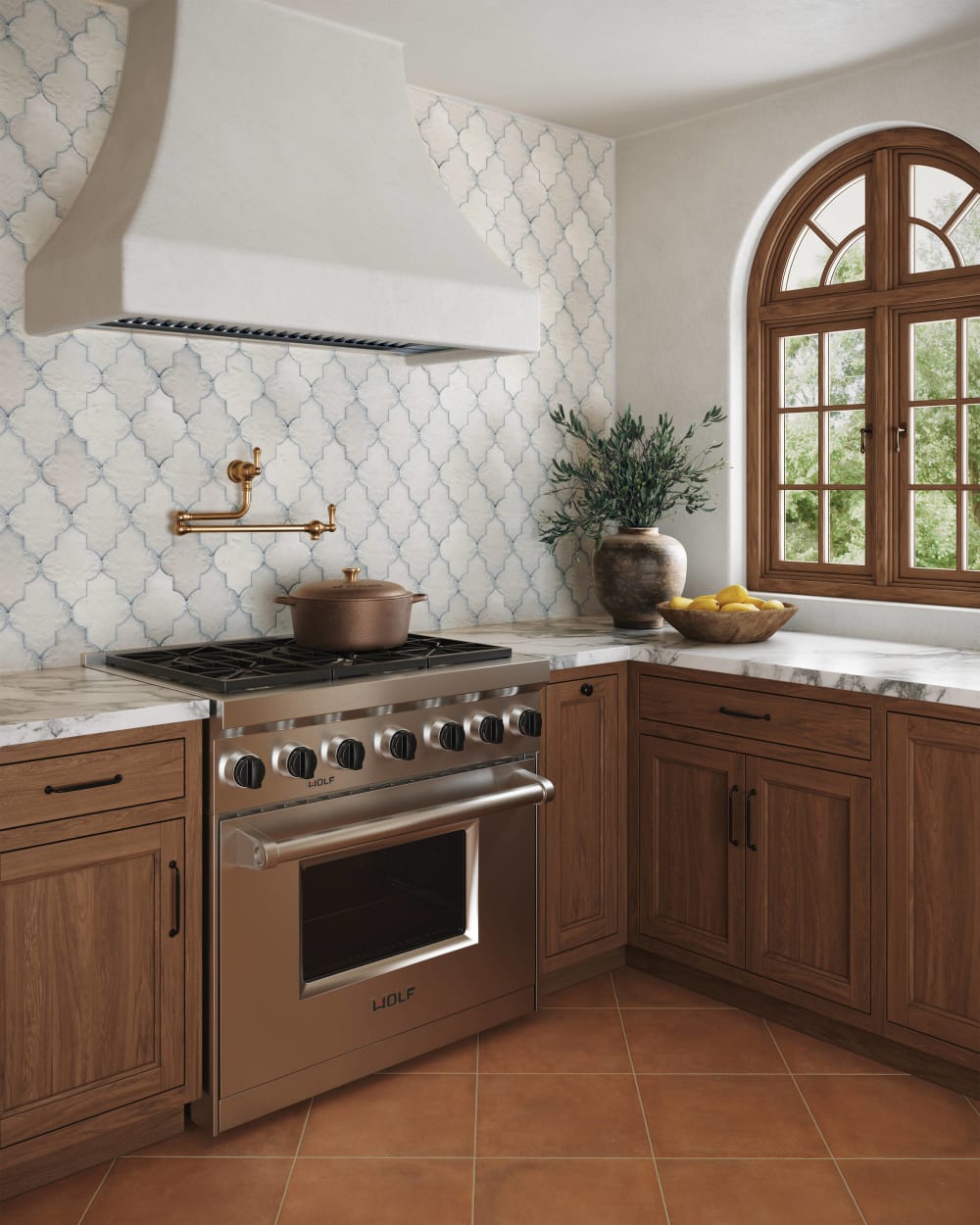 Bedrosians Lantern Gloss White tile in 3" X 8"