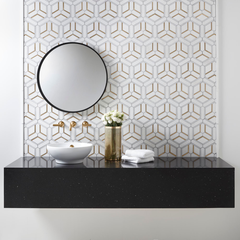 Florida Tile Chapter 7 Cubist Mosaic tile in 8.5" X 9.875"