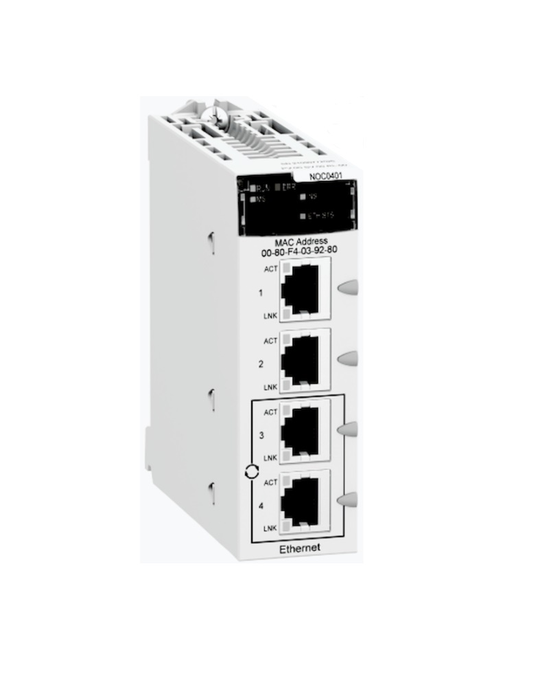 Network Module, Modicon M340, Ethernet TCP/IP and Modbus/TCP, 4x RJ45 ...