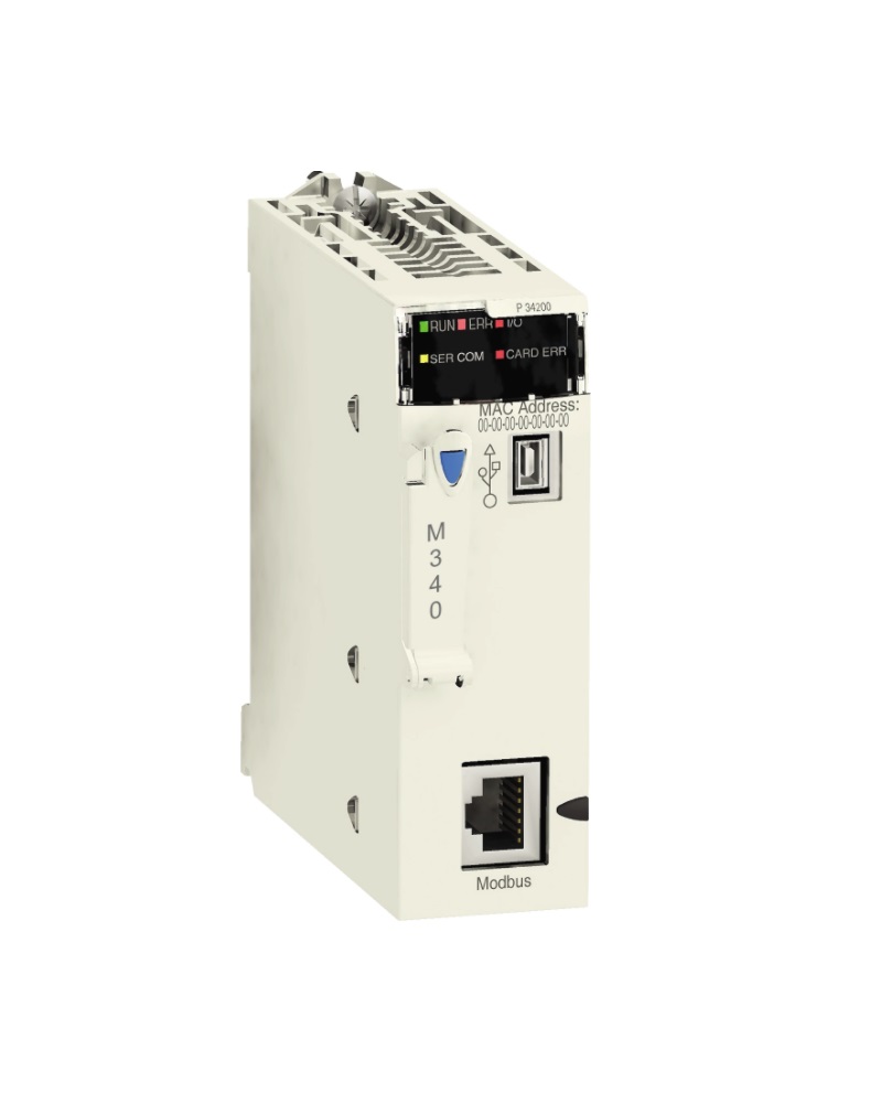 Processor, Modicon M340, Max 1024 discrete, 256 analog IO, Modbus ...