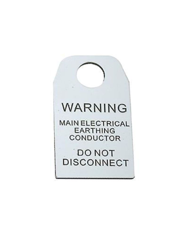 Main Electrical Earthing Conductor Tag, Plastic - To Suit Earth Stake ...