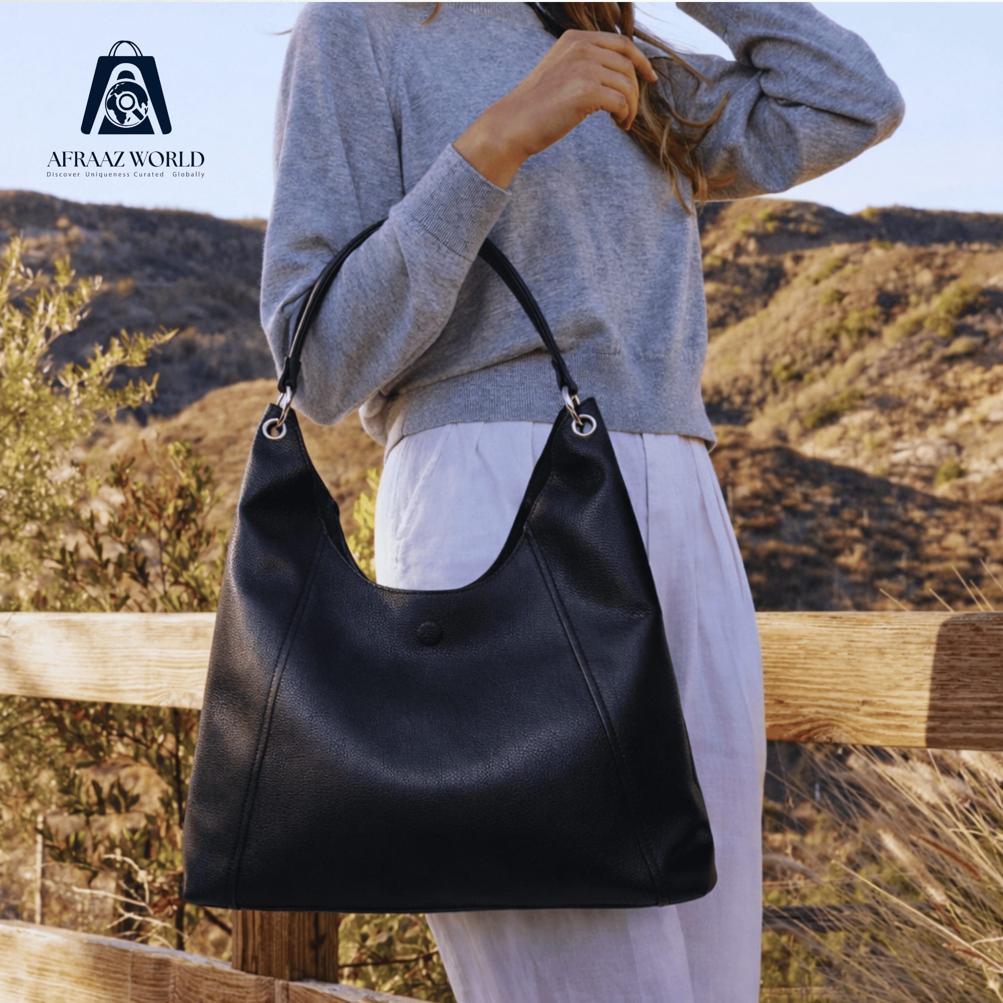 Ultra-Soft Oversized Slouchy Tote with Matching Pouch