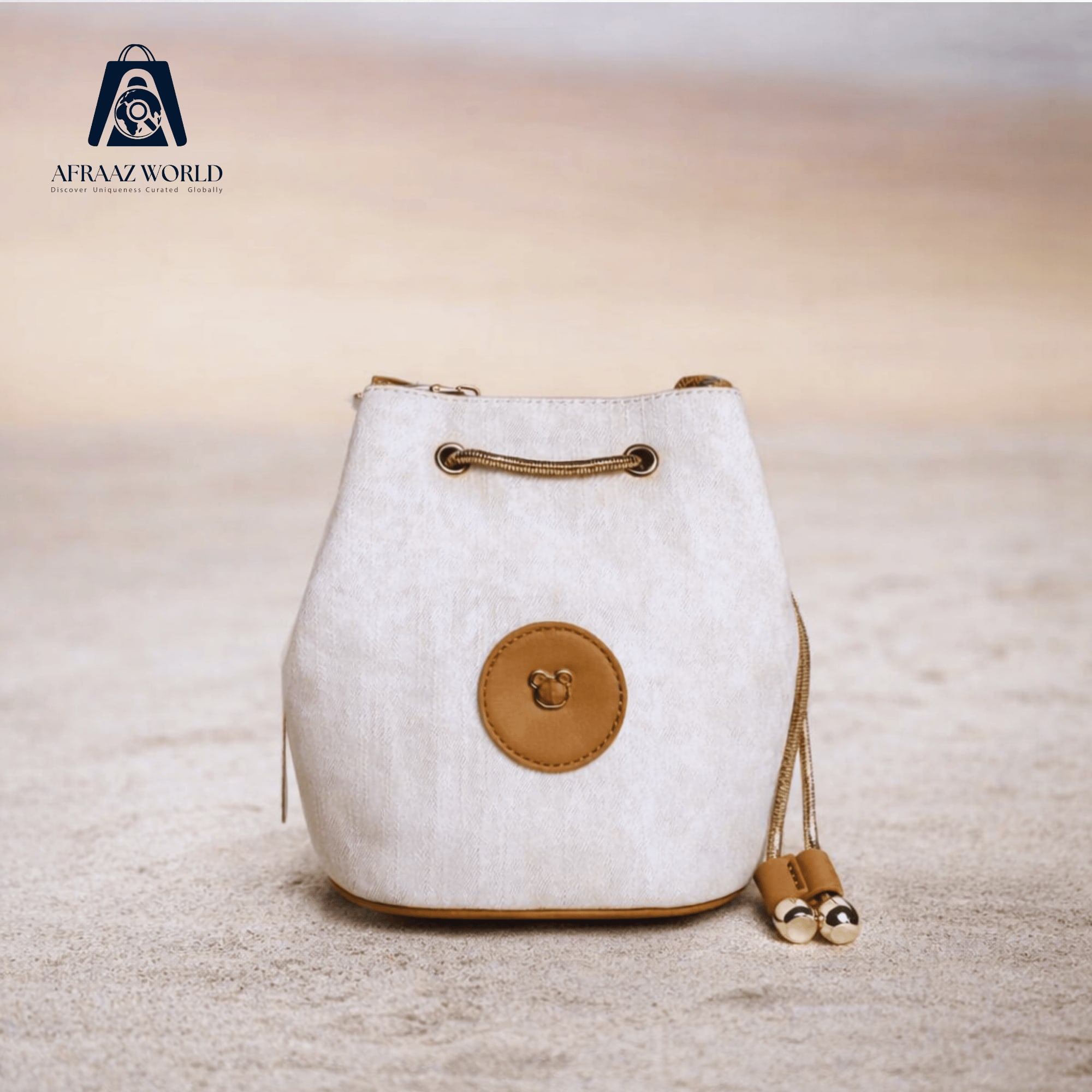 Adorable Canvas Drawstring Bucket Bag