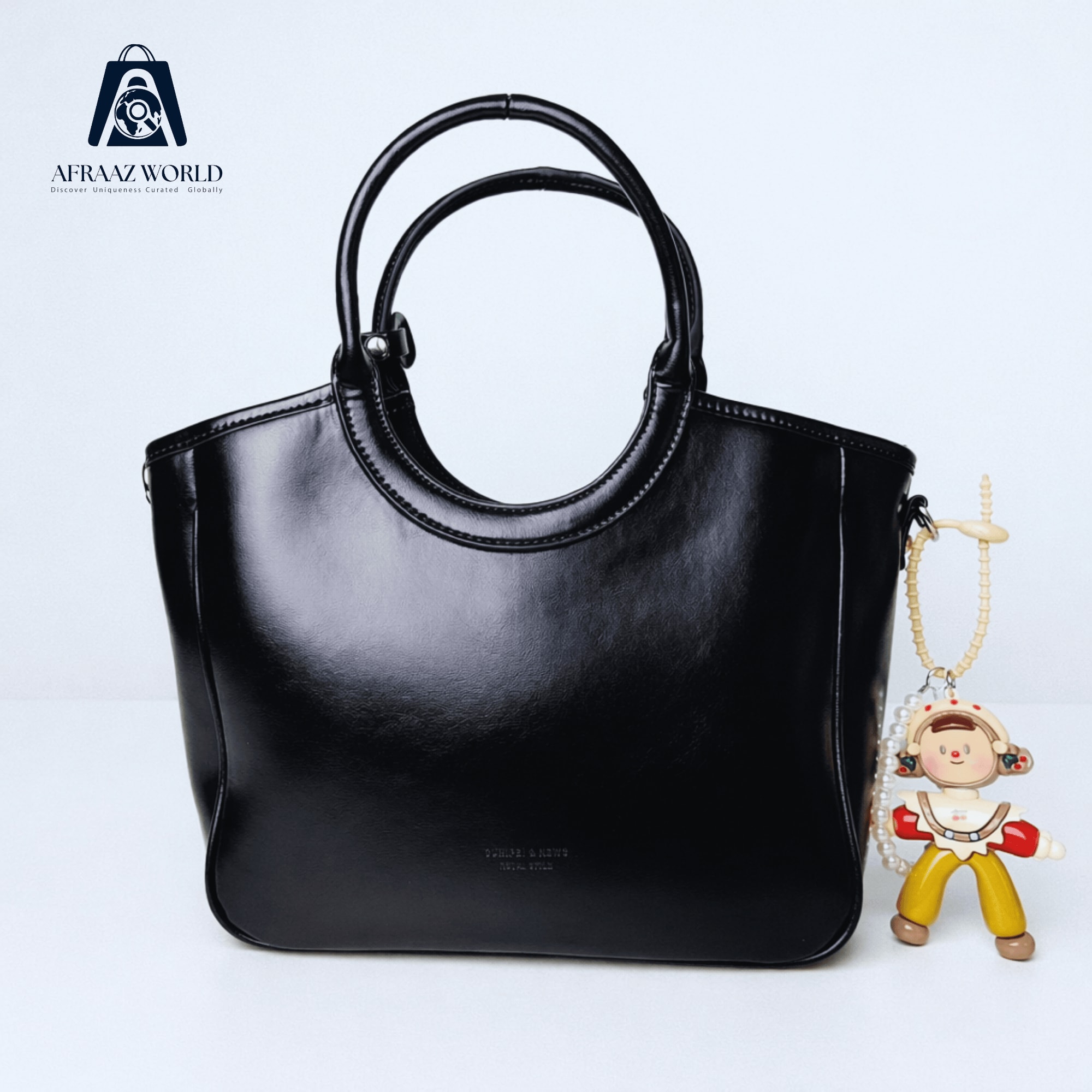 Sculptural Round-Handle Carryall in Pearl White