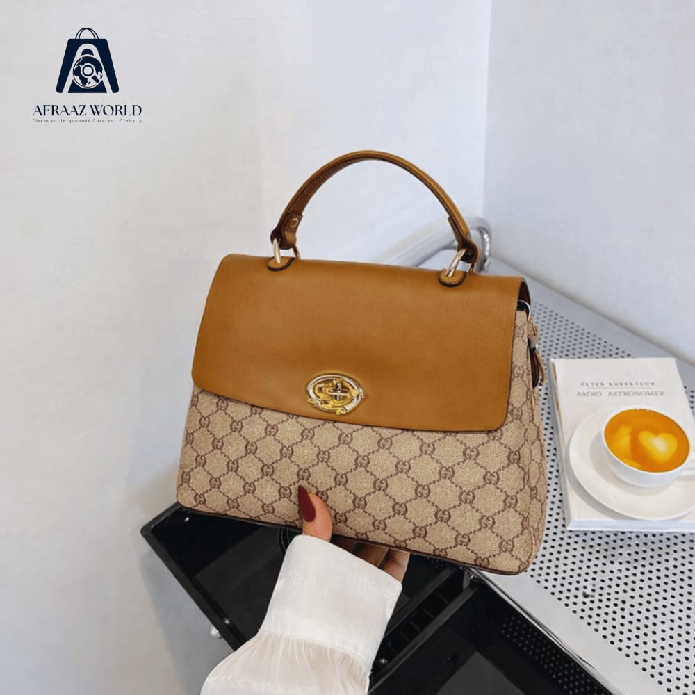 Signature Monogram Satchel with Royal Emblem