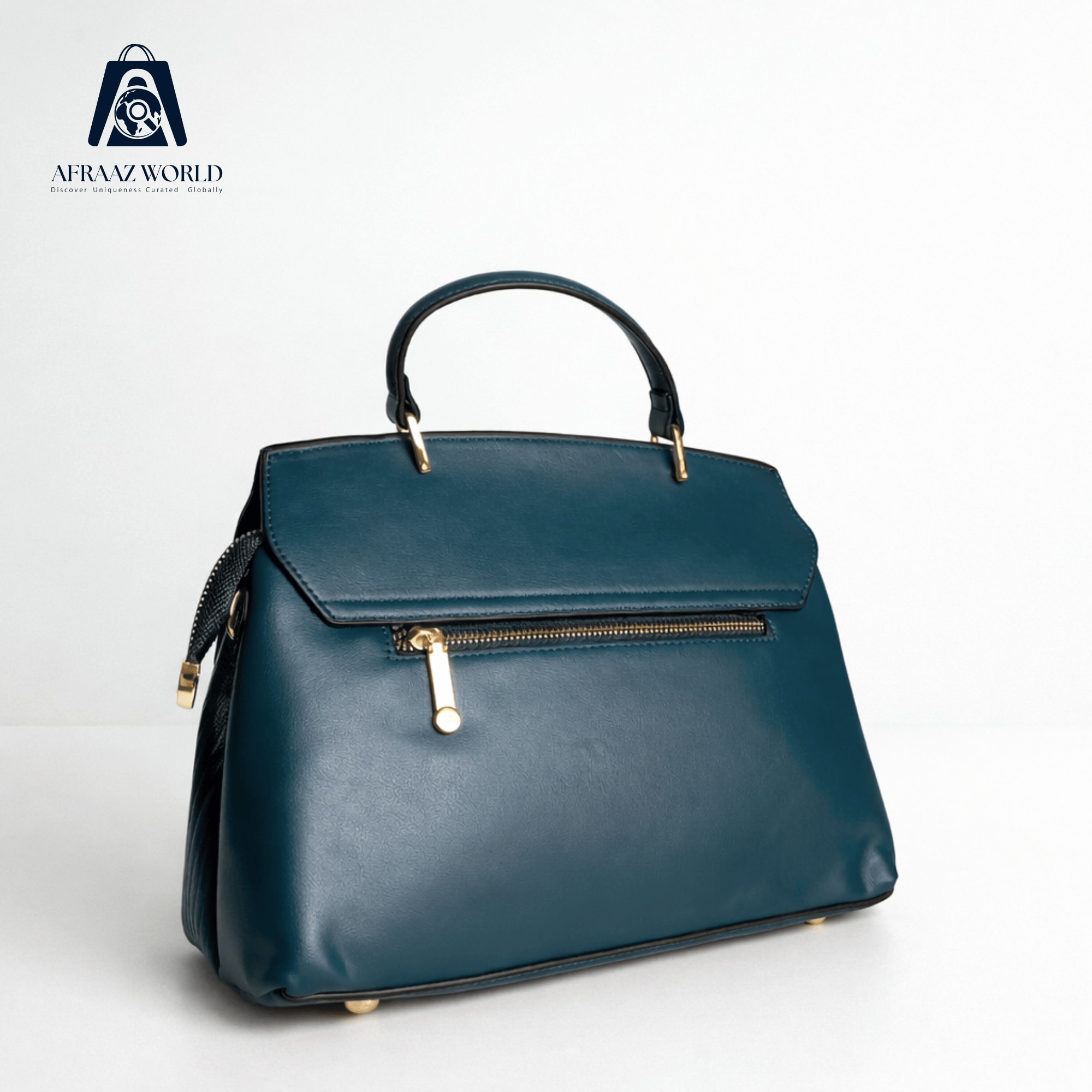 Elegant Pleated Top Handle Satchel with Circular Gold Accent