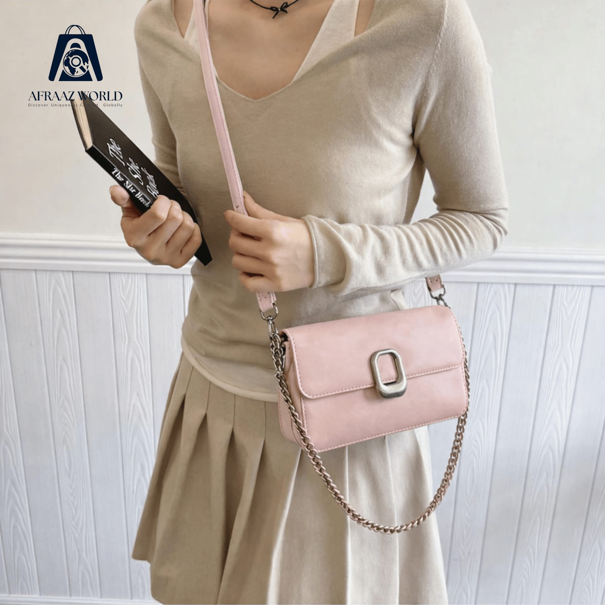 The Luna Silver-Chain Crossbody Bag