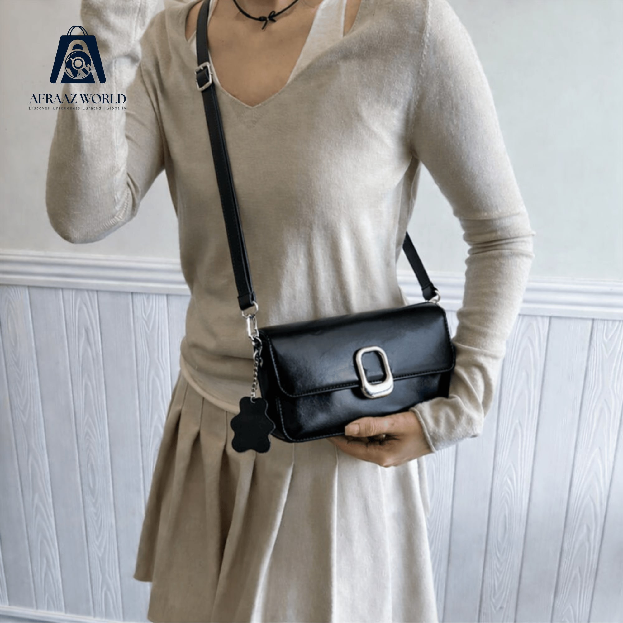 The Luna Silver-Chain Crossbody Bag