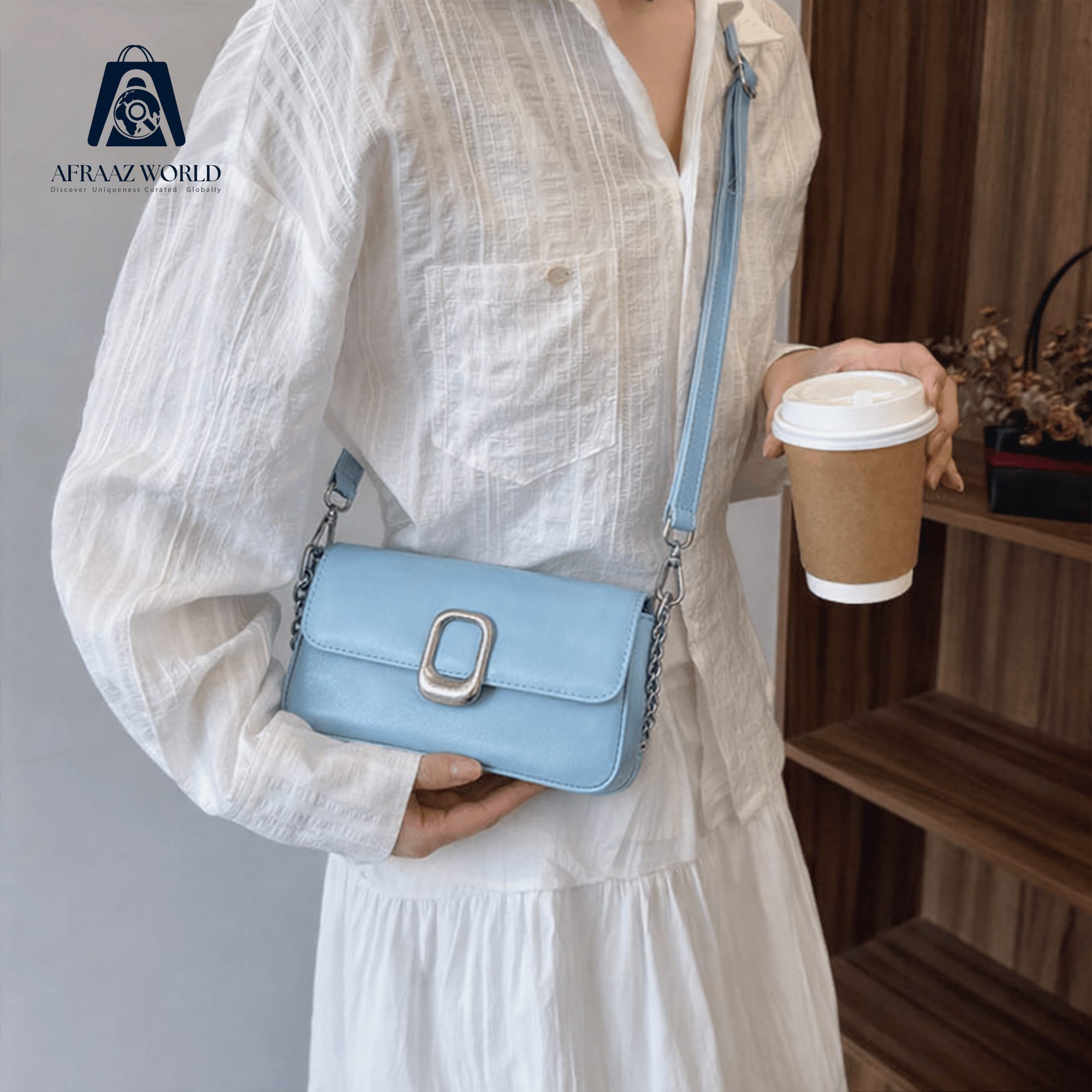 The Luna Silver-Chain Crossbody Bag