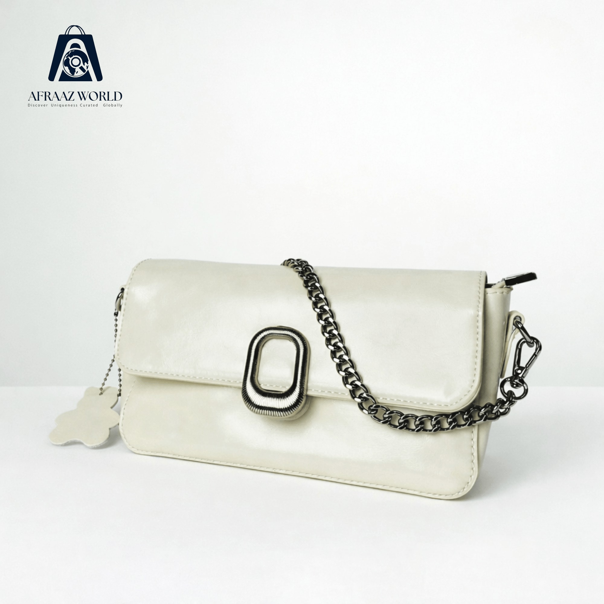 The Luna Silver-Chain Crossbody Bag