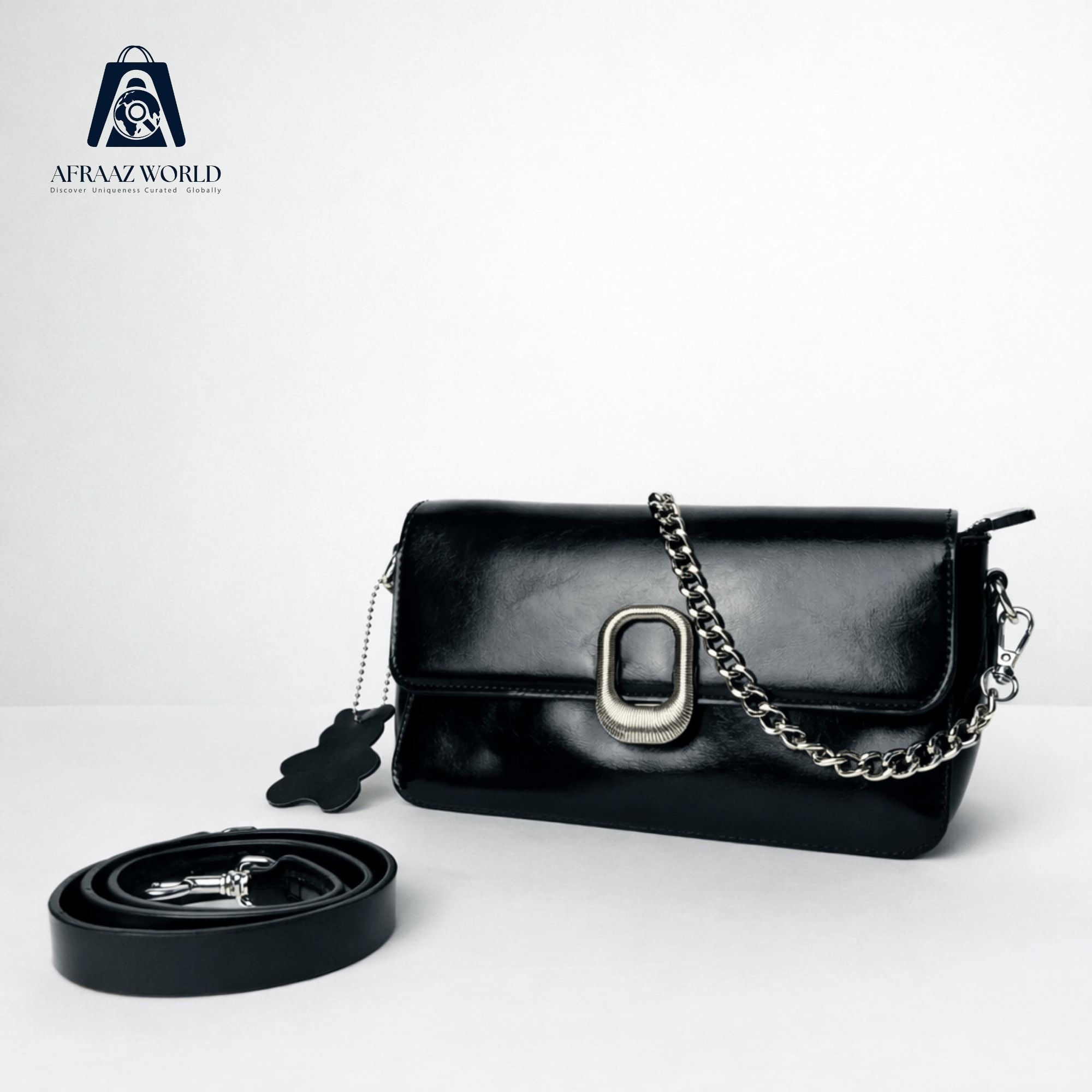 The Luna Silver-Chain Crossbody Bag