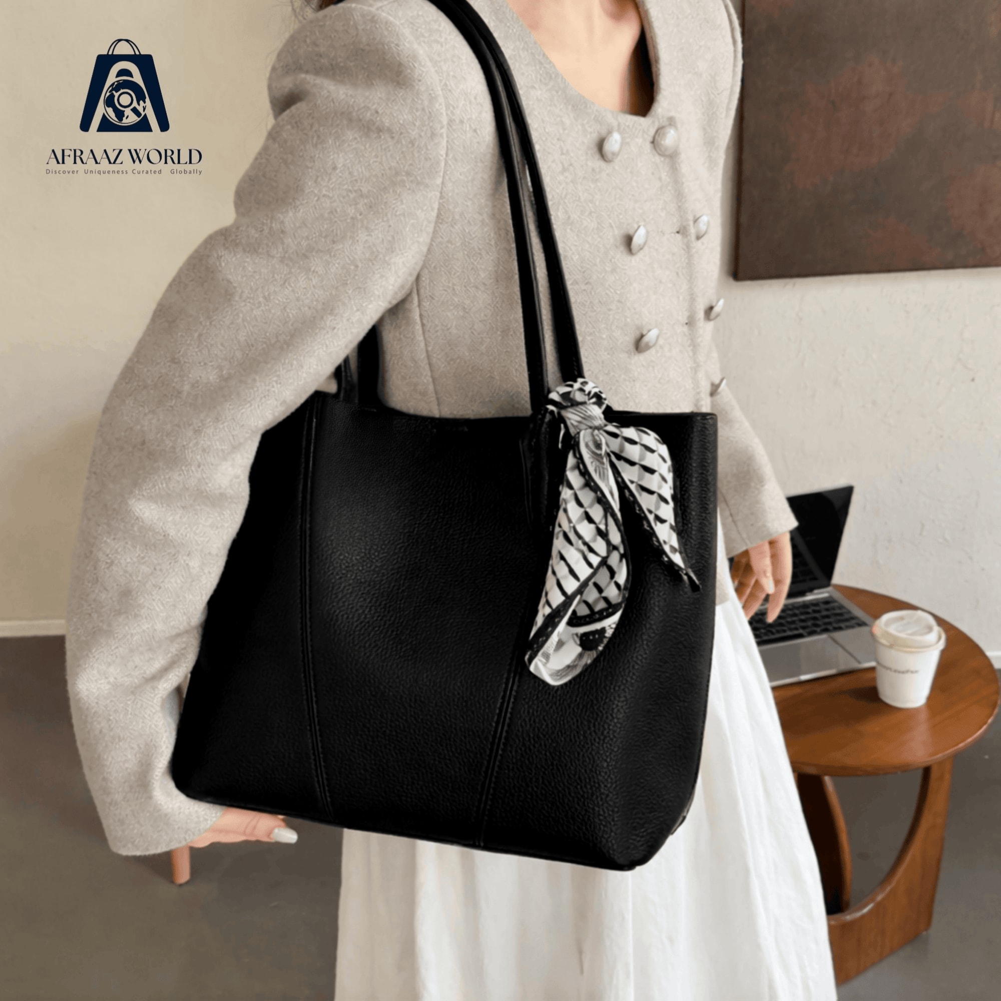 The Aurora Cream Elegance Tote Bag