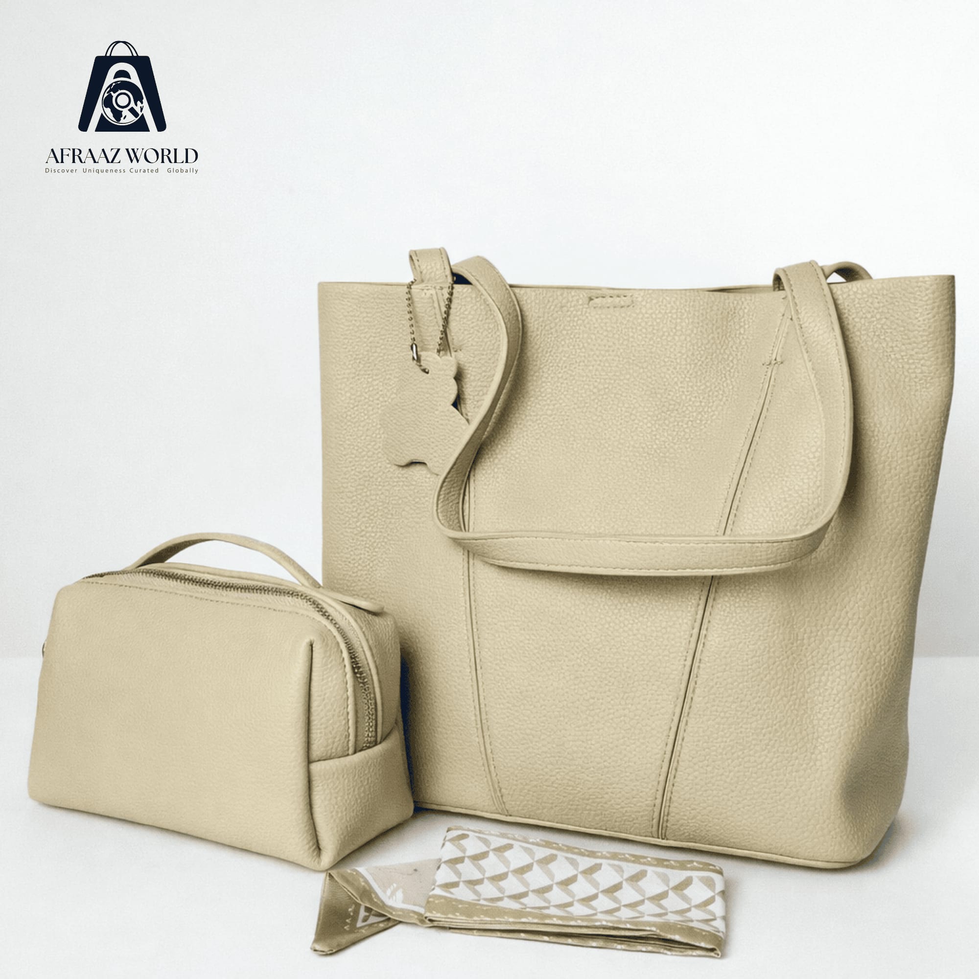 The Aurora Cream Elegance Tote Bag