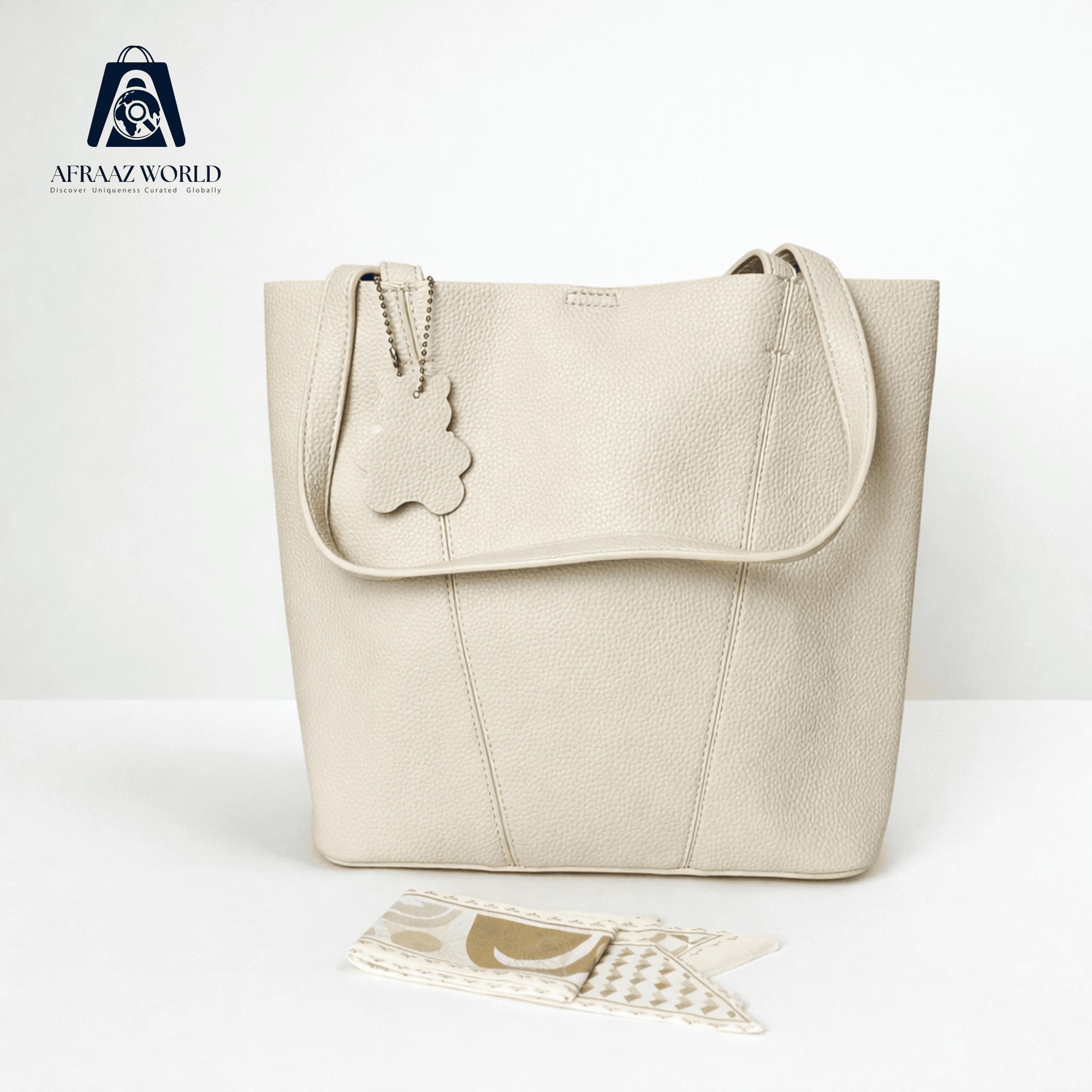 The Aurora Cream Elegance Tote Bag