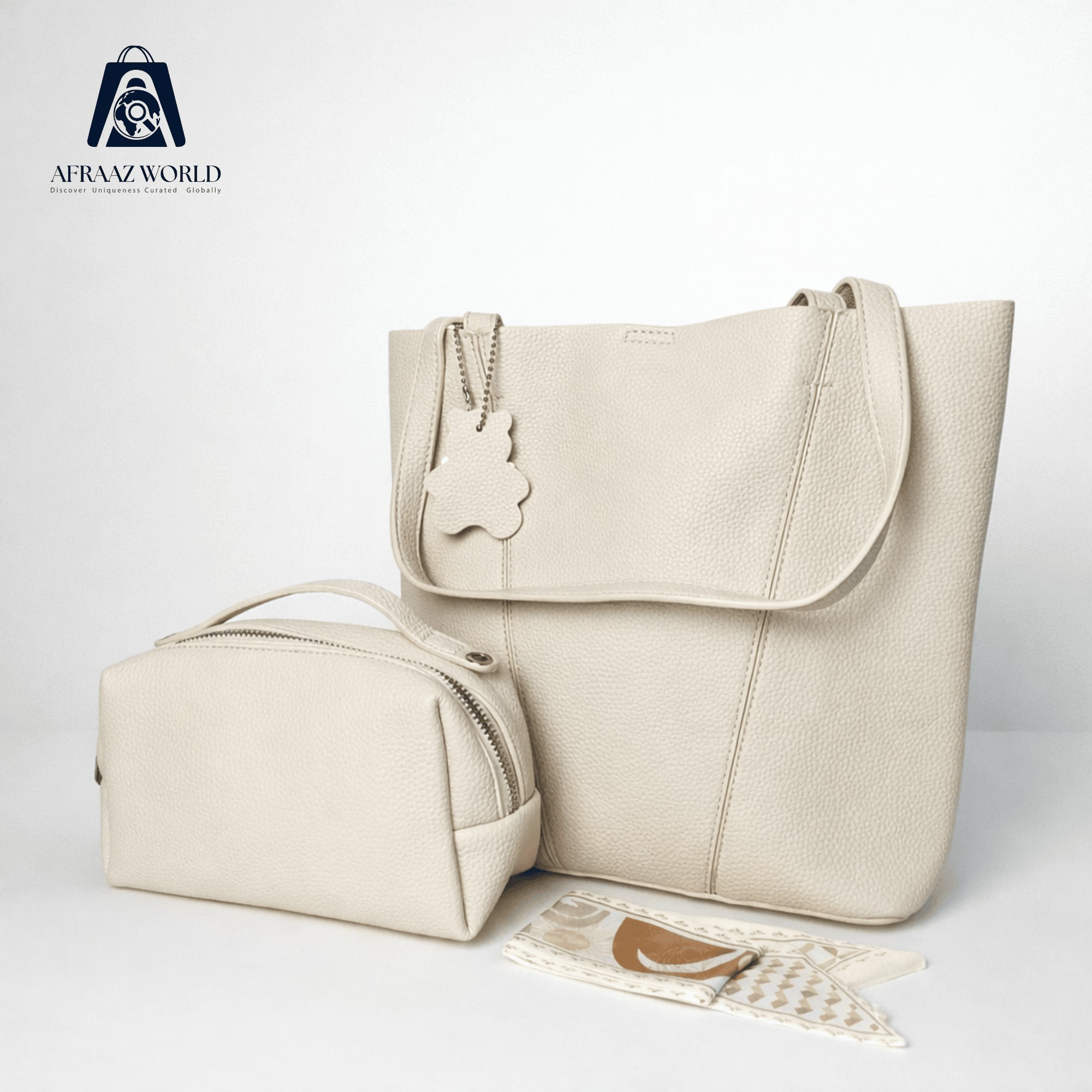The Aurora Cream Elegance Tote Bag