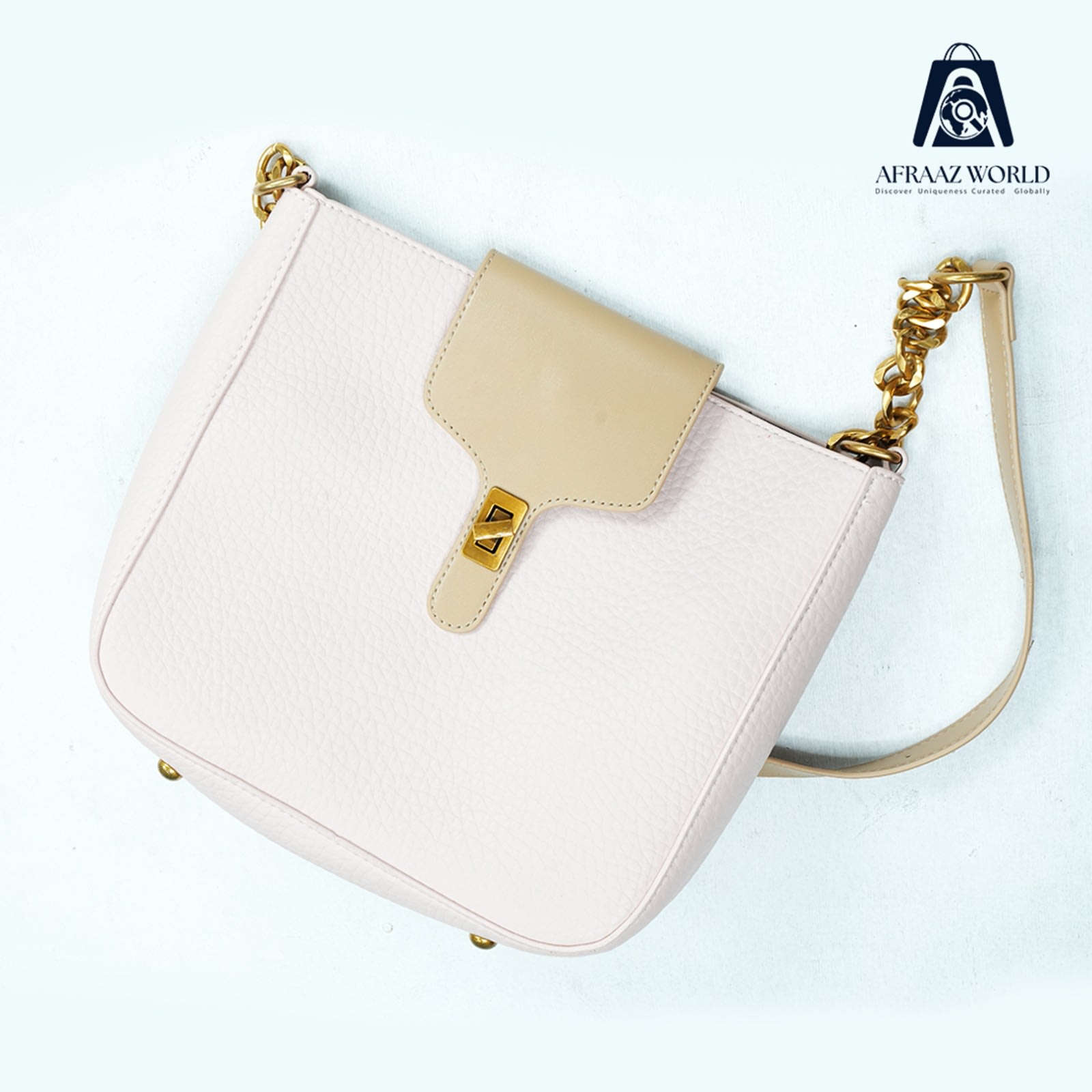 Stylish Pink-Beige Shoulder Bag Set for Women | 2-in-1 Luxury Handbag by Afraaz World