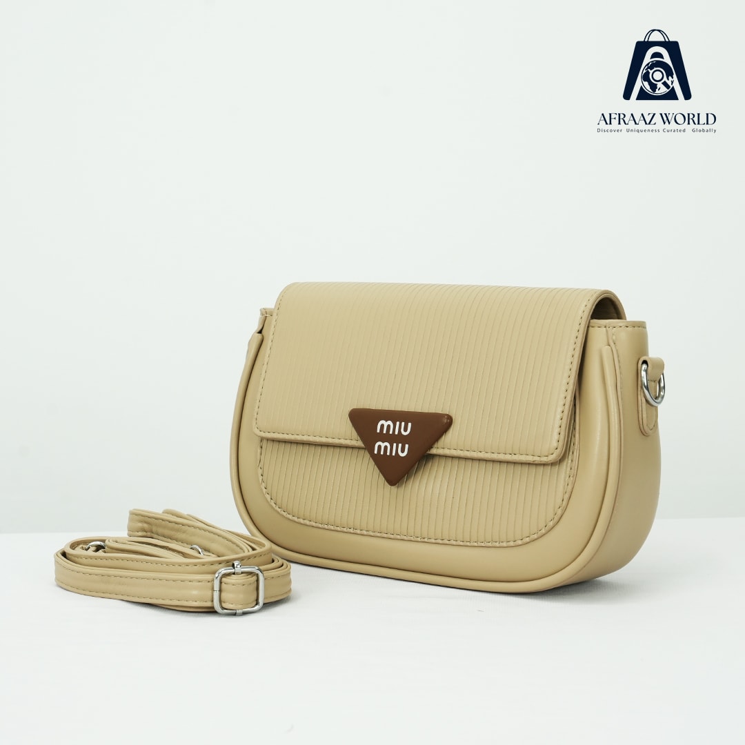 Premium Brown Crossbody Bag for Women | MIU MIU Inspired Sling Bag by Afraaz World