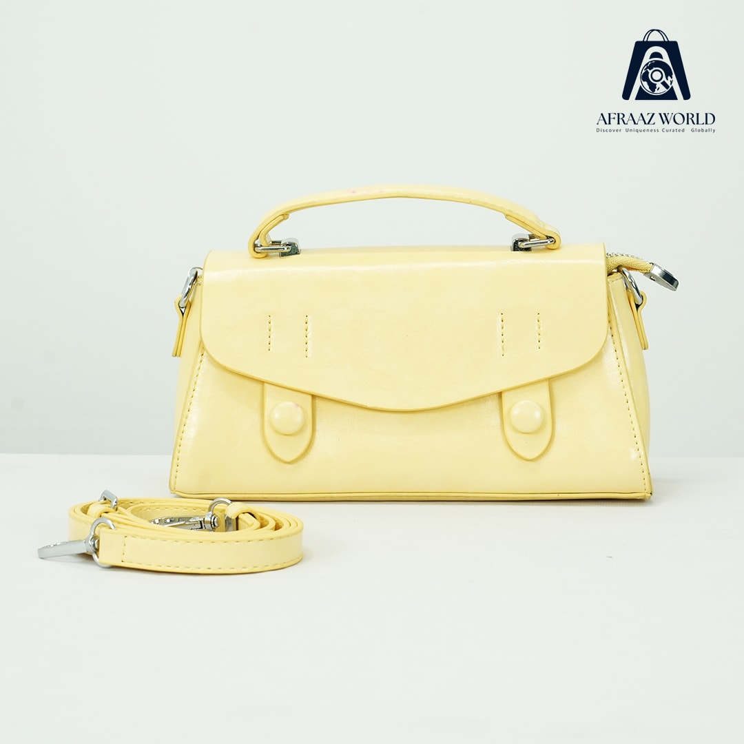 Pastel Blue Mini Satchel Bag with Top Handle & Crossbody Strap