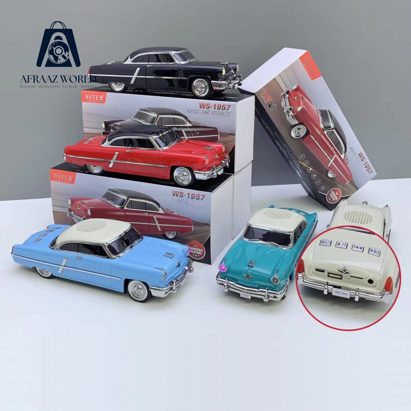 NEW WS-1957 Classical Car Design Wireless Portable Speaker