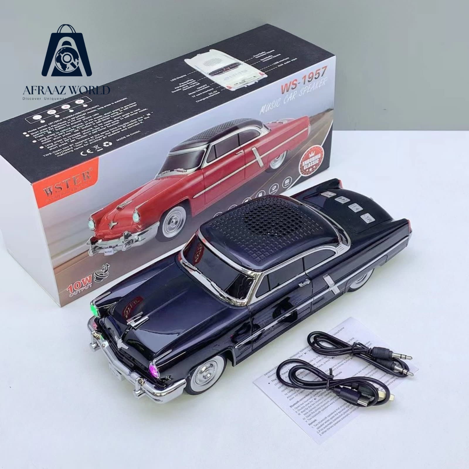 NEW WS-1957 Classical Car Design Wireless Portable Speaker