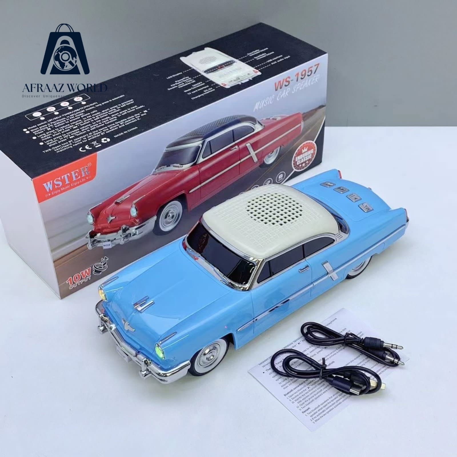 NEW WS-1957 Classical Car Design Wireless Portable Speaker