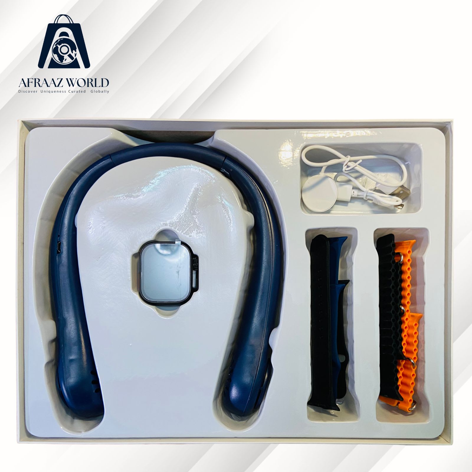 Neck Fan with Smart watch