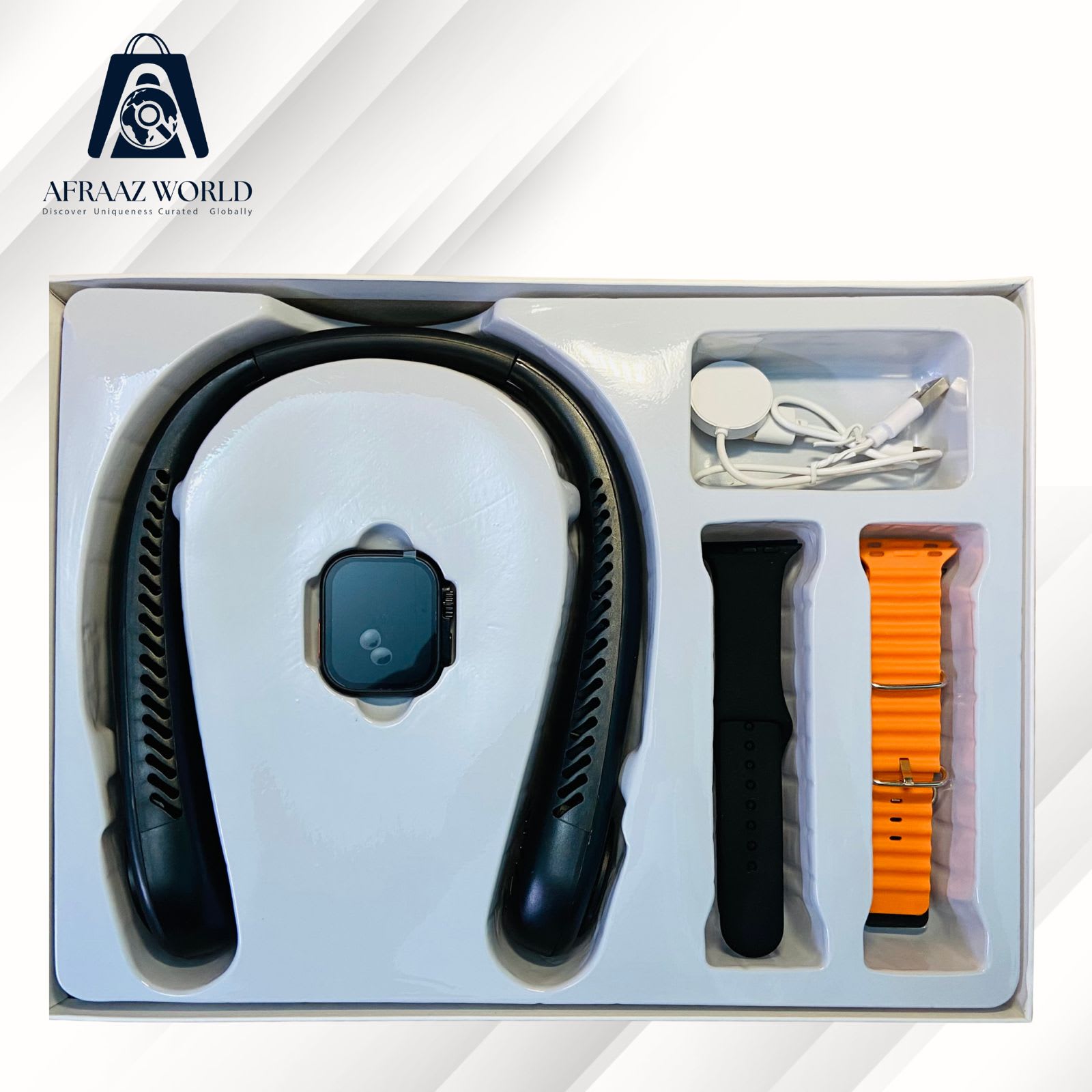 Neck Fan with Smart watch