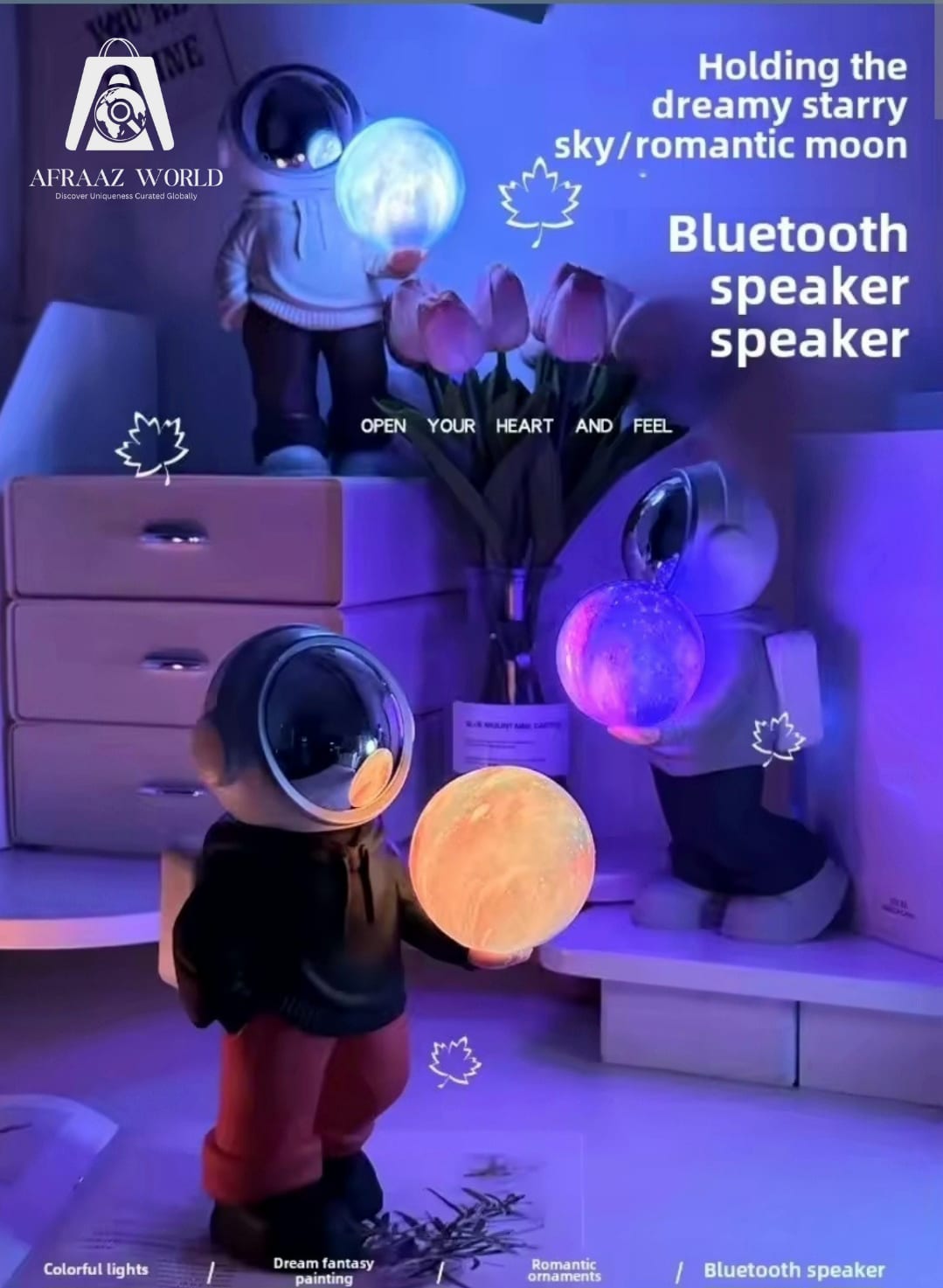 Astronaut lamp with Bluetooth speaker