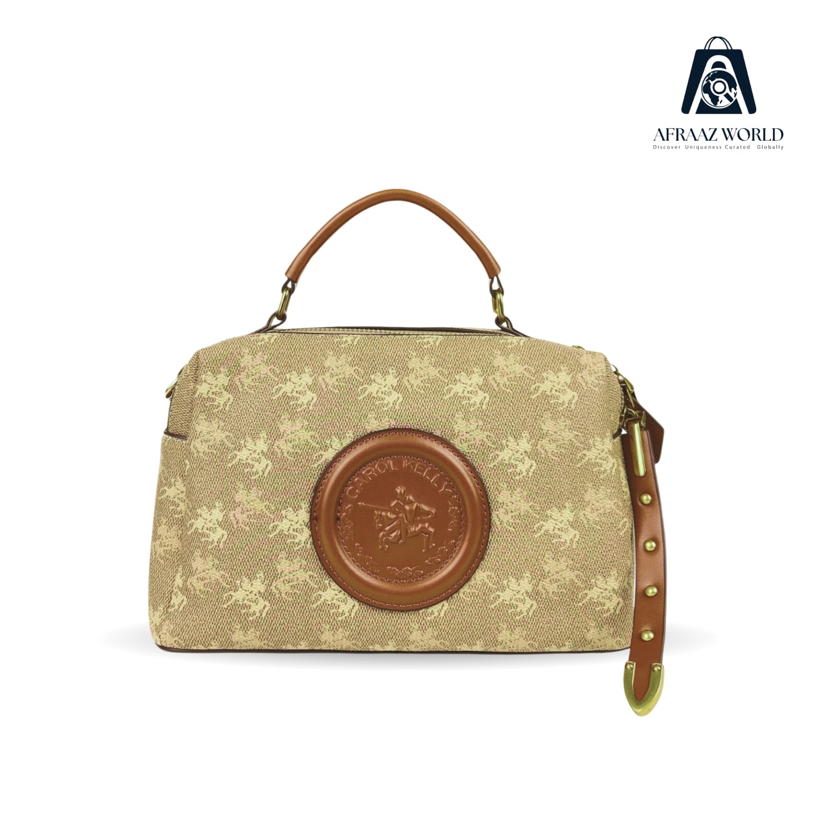 Luxury Brown Printed 3-Piece Handbag Set for Women – Afraaz World
