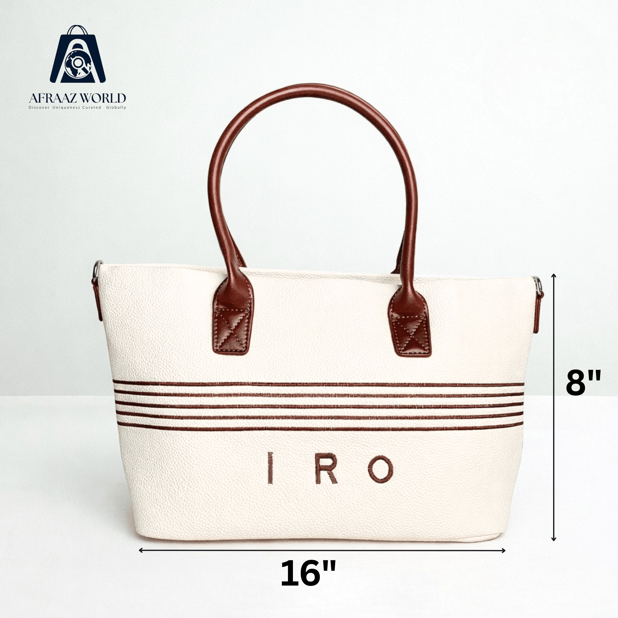 Minimalist Pebble-Grain Shopper with Terra-Cotta Accents