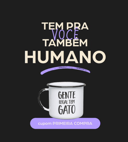 Caneca Gato Gente legal tem gato desenho gato preto