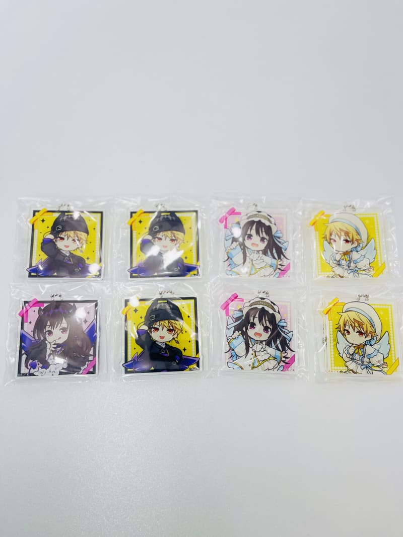 Eight Noragami Angel and Demon acrylic blocks from the maru-kuji lottery