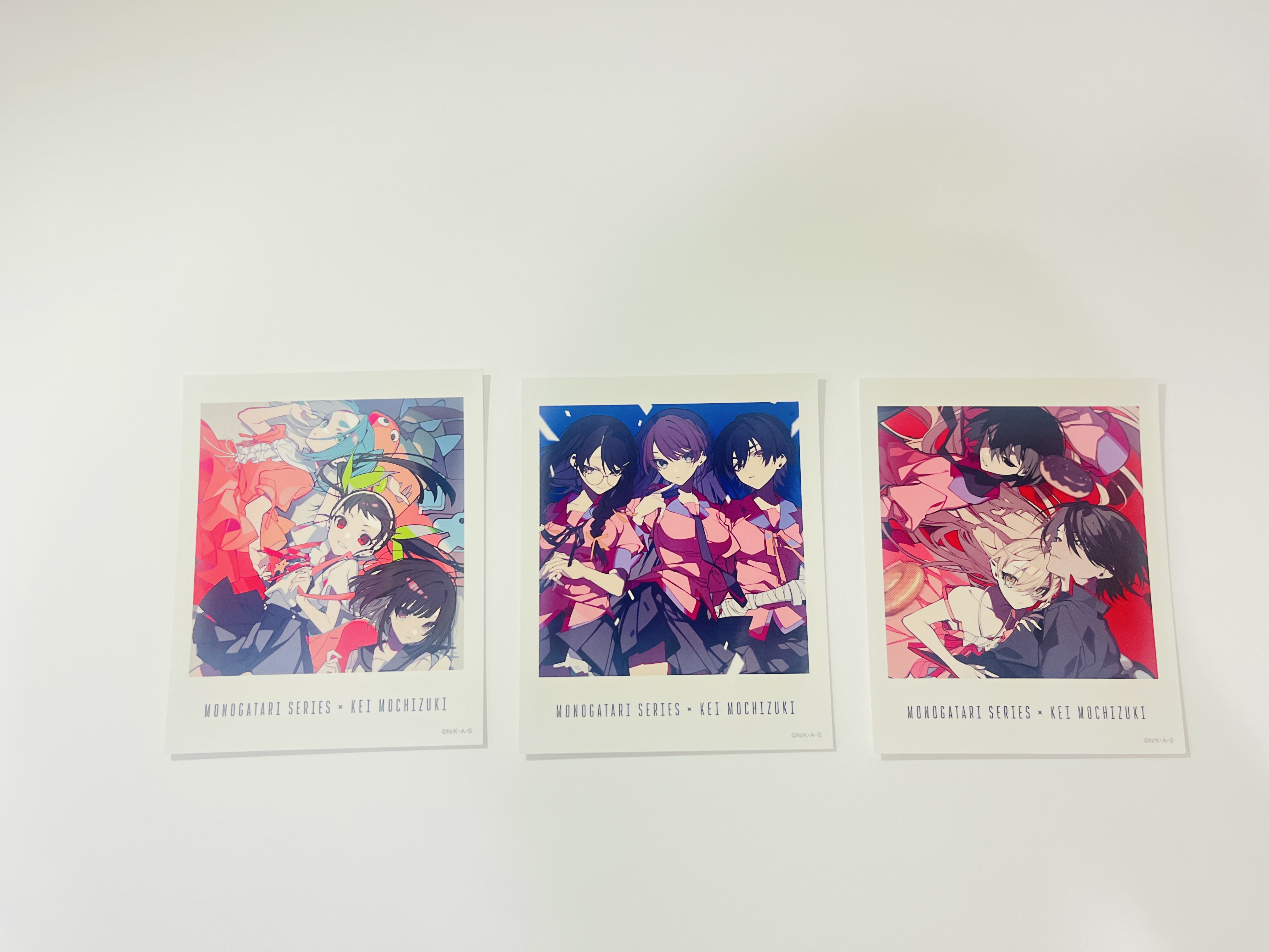 MONOGATARI SERIES x Kei Mochizuki bromide set of three collaboration prints