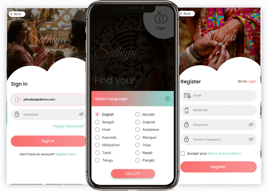 Restart Matrimony platform interface