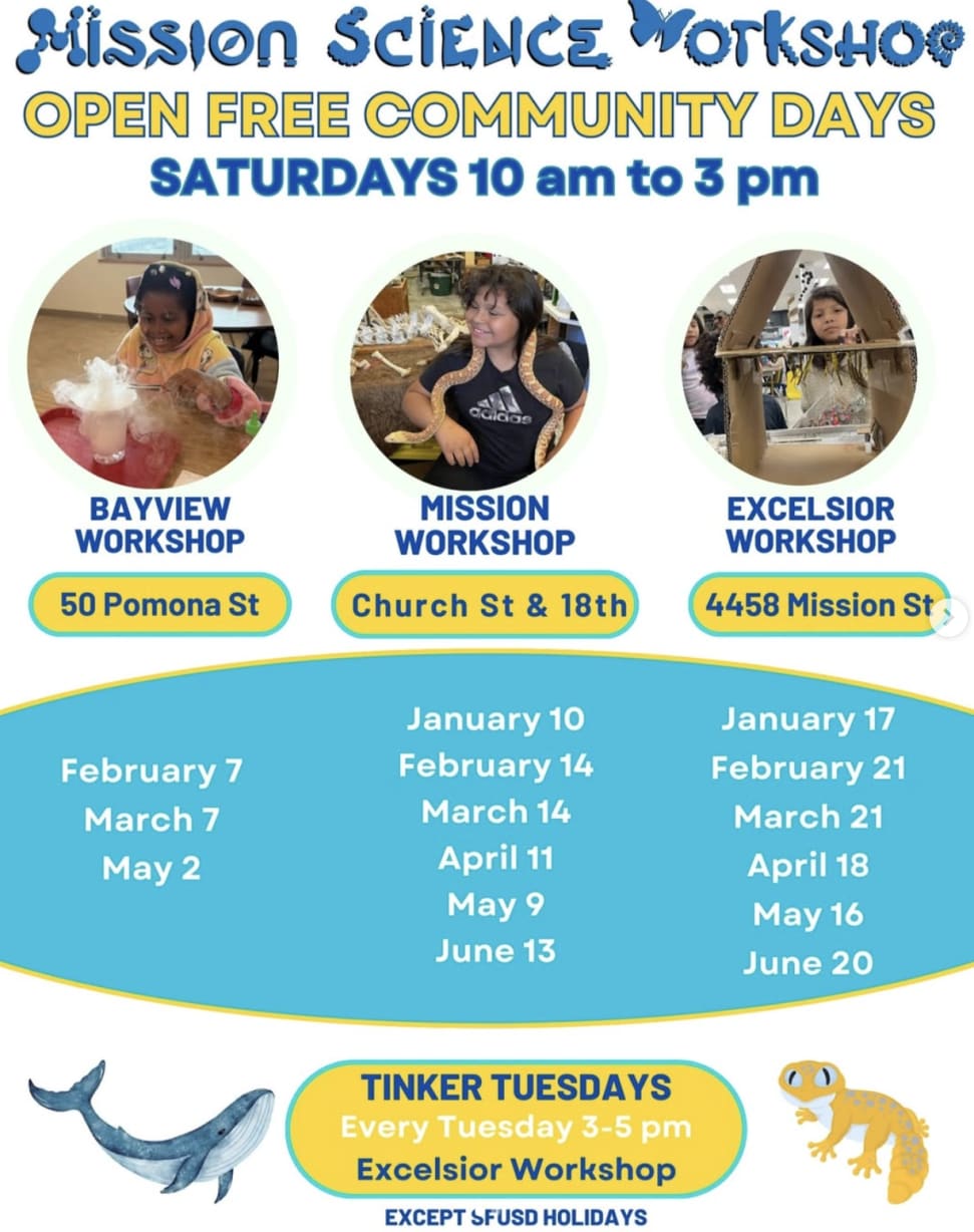 Missin Science Workshop - Open Free Community Days  in San Francisco — Bay Area family event