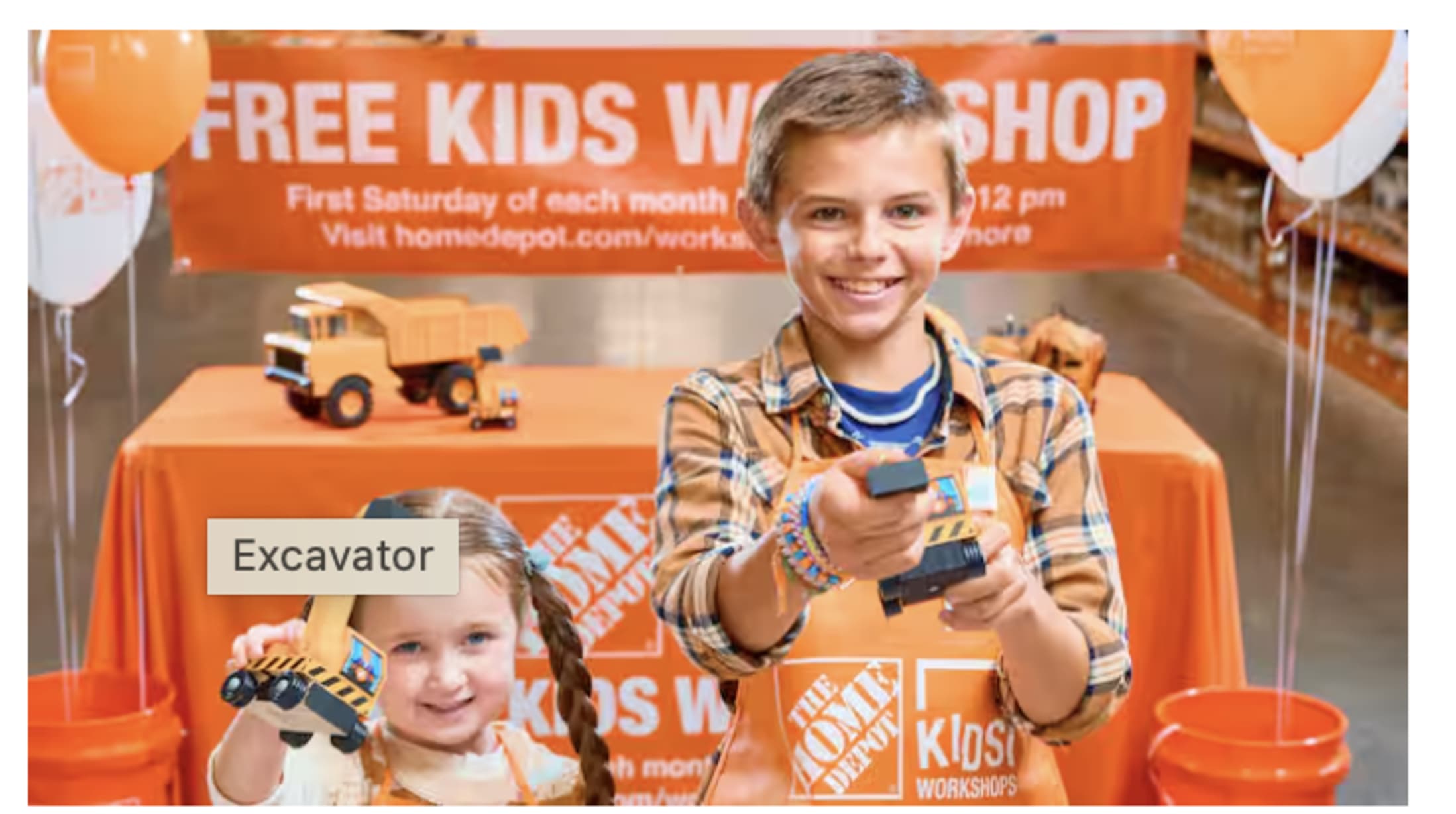 Home Depot Kid's Workshop: Excavator 