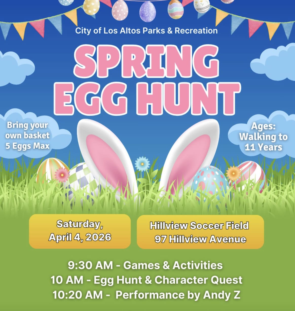 Spring Egg Hunt in los altos — Bay Area family event