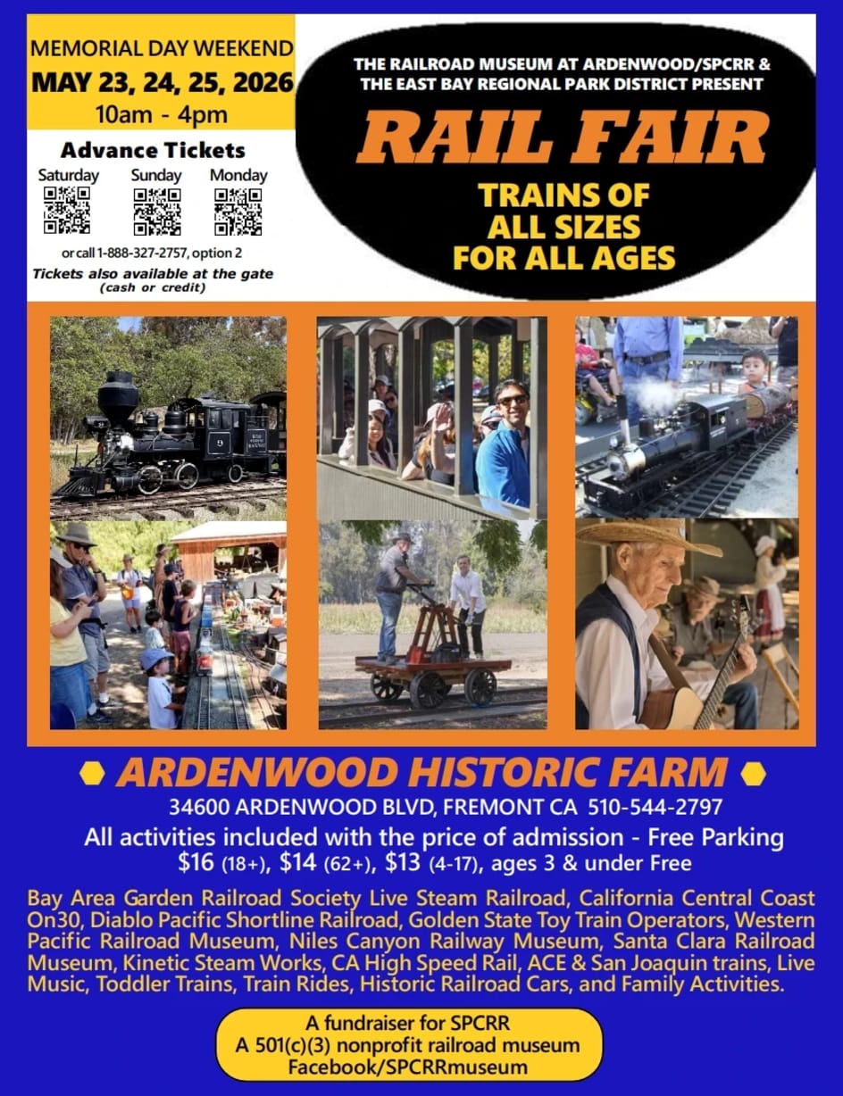 Rail Fair at Ardenwood Historic Farm in Fremont — Bay Area family event