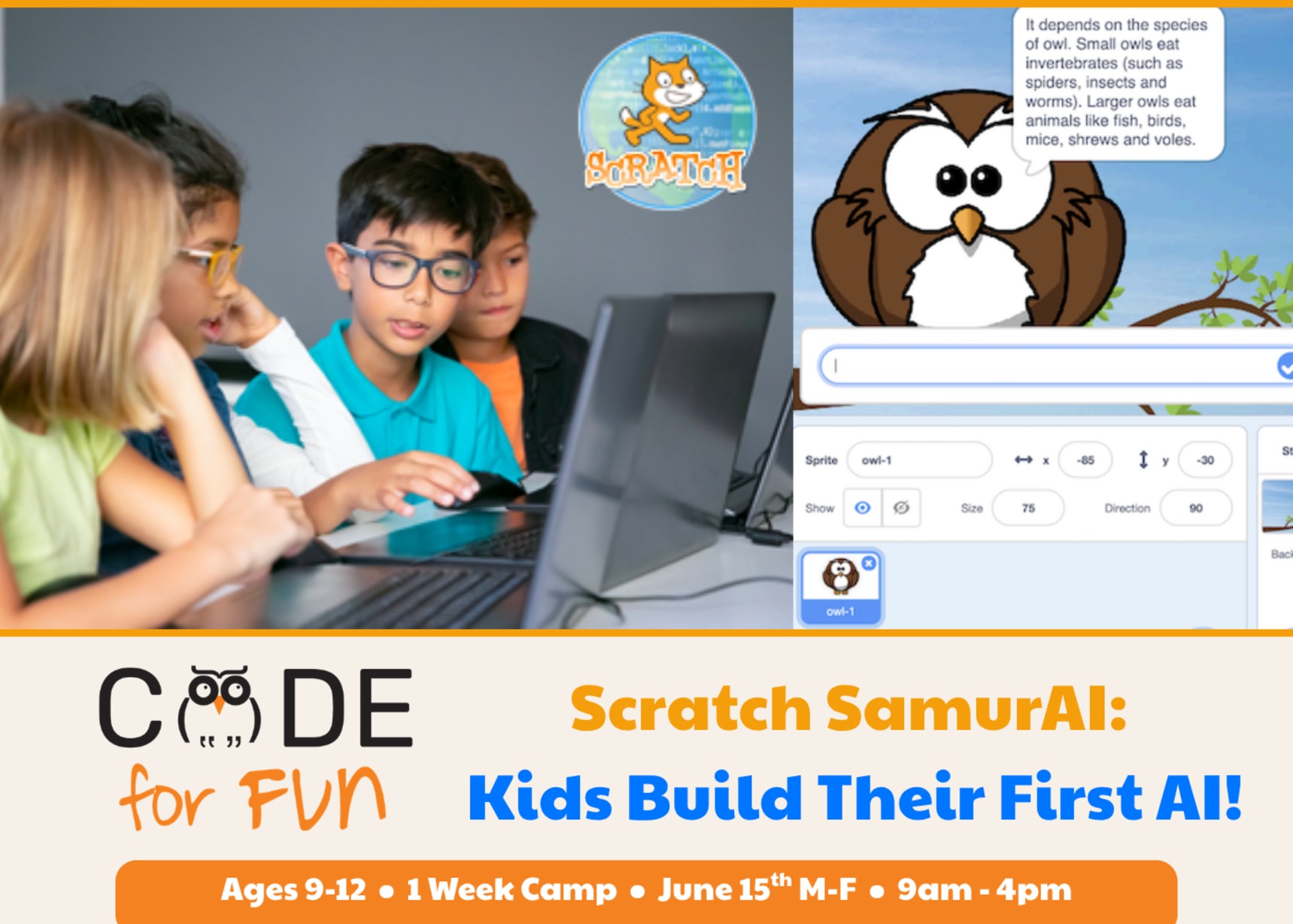 Scratch SamurAI: Build and Train AI with Scratch (Ages 9–12) in Palo Alto — Bay Area family event