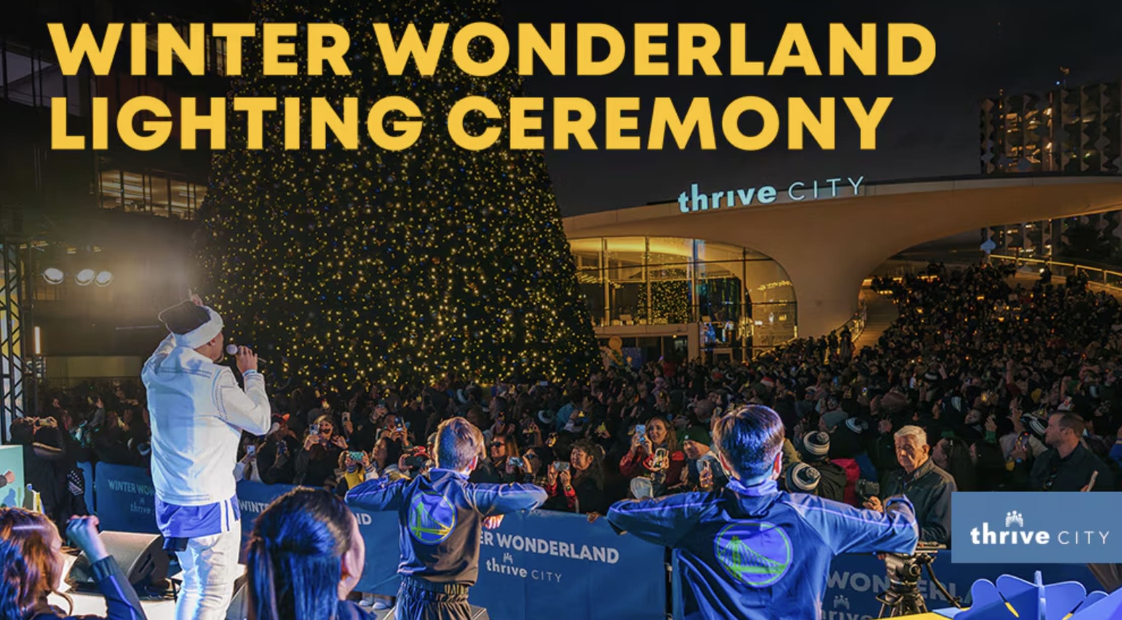Winter Wonderland Tree Lighting Ceremony at Thrive City  in San Francisco — Bay Area family event