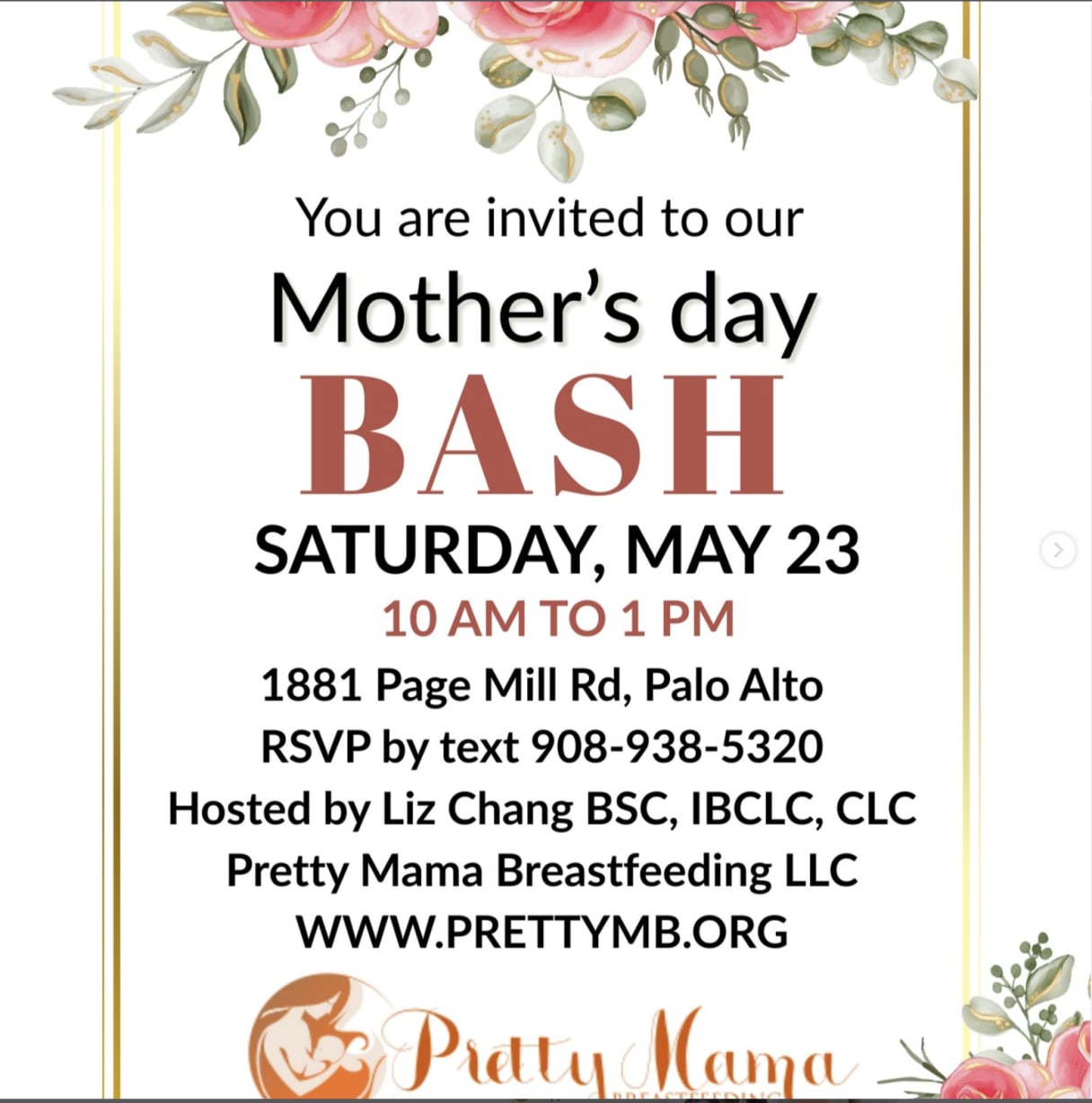 Mothers Day Bash! By Liz Chang Bilingual Spanish Lactation Consultant IBCLC in Palo Alto — Bay Area family event