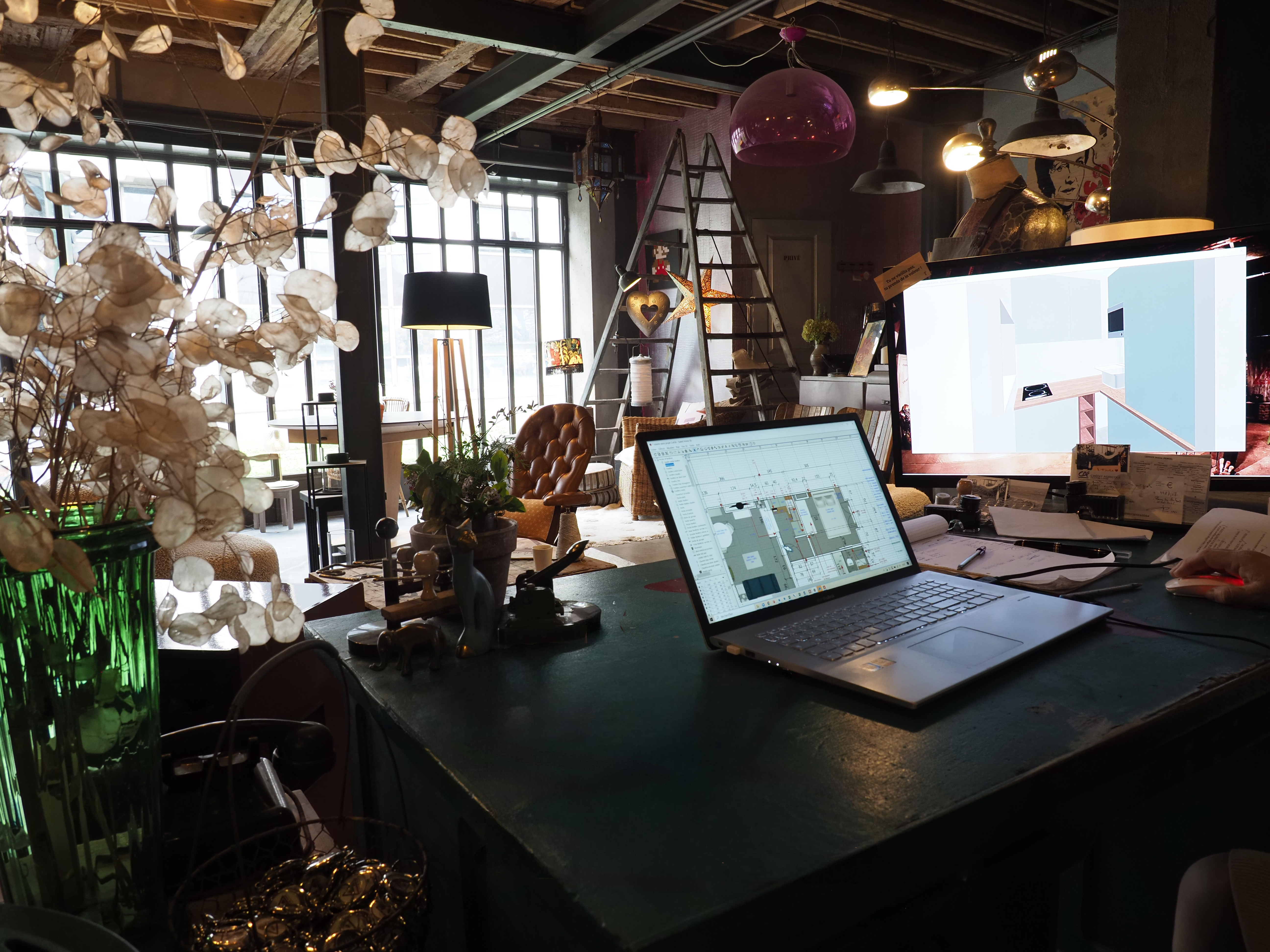 Vue Atelier bureau
