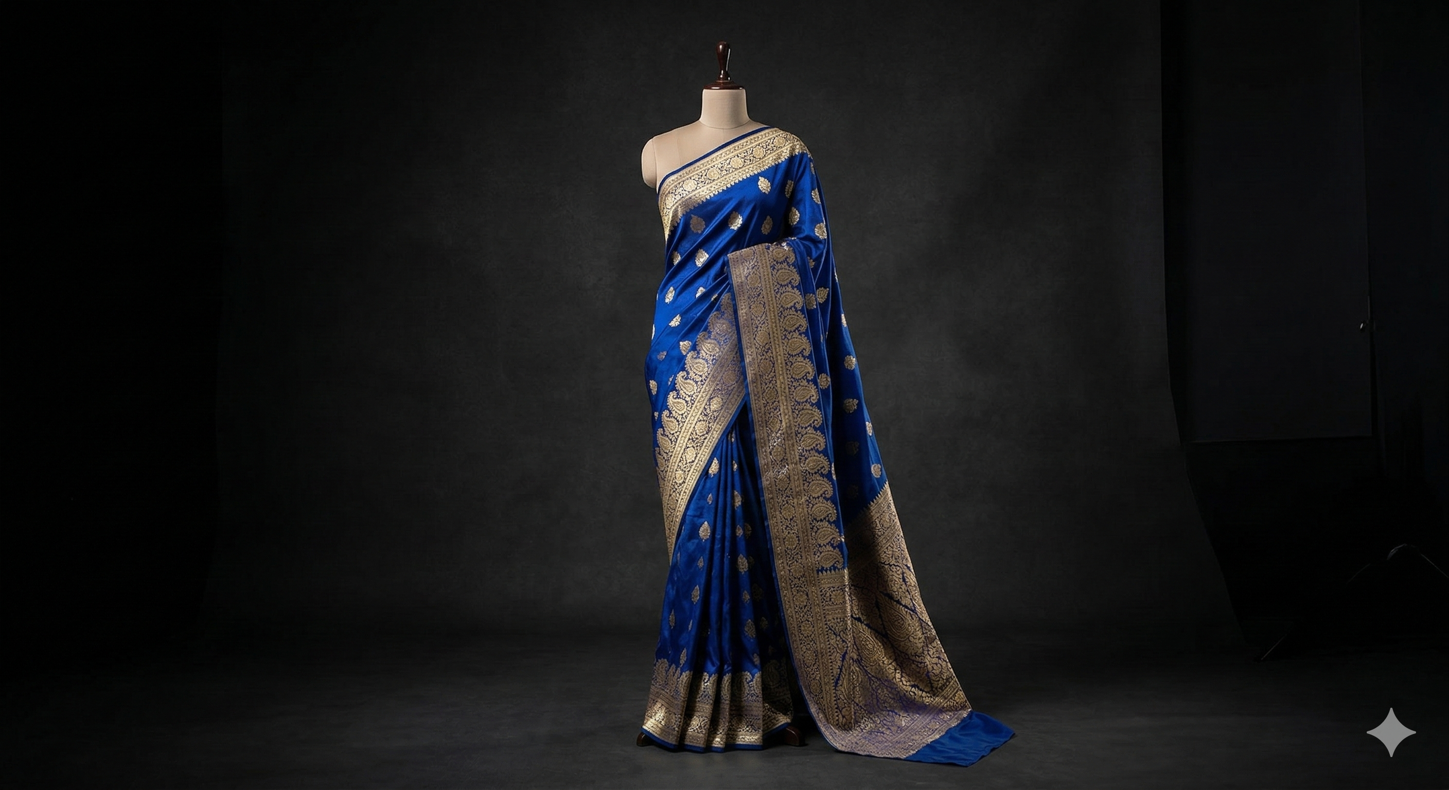 Royal Blue Banarasi Silk Saree