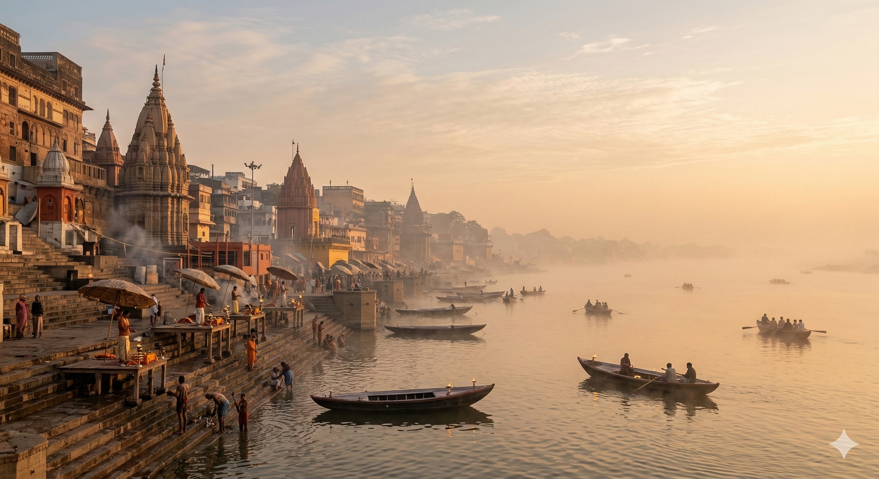 Varanasi ghats sunrise