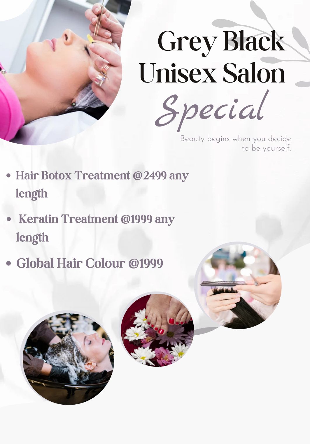 Hair Treatment Services in Best Price at Grey Black Unisex Salon