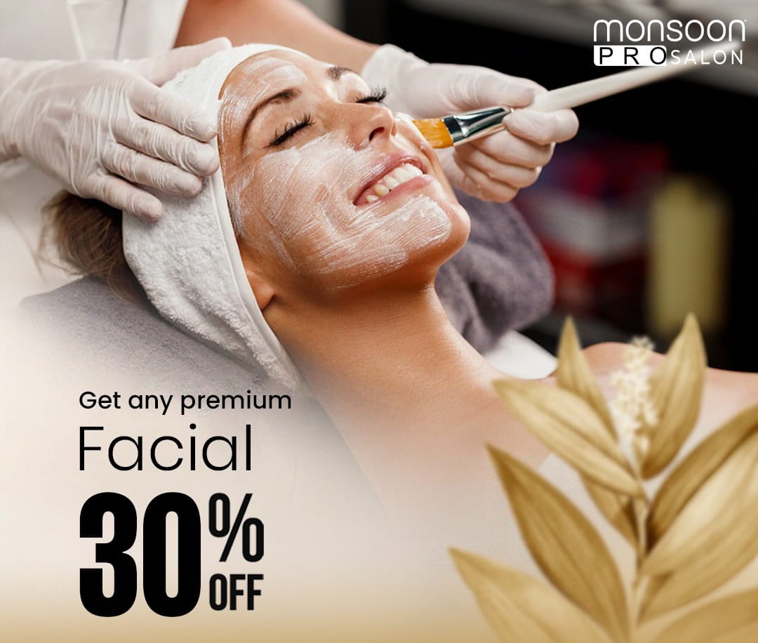Flat 30% Off. at Monsoon Pro Salon